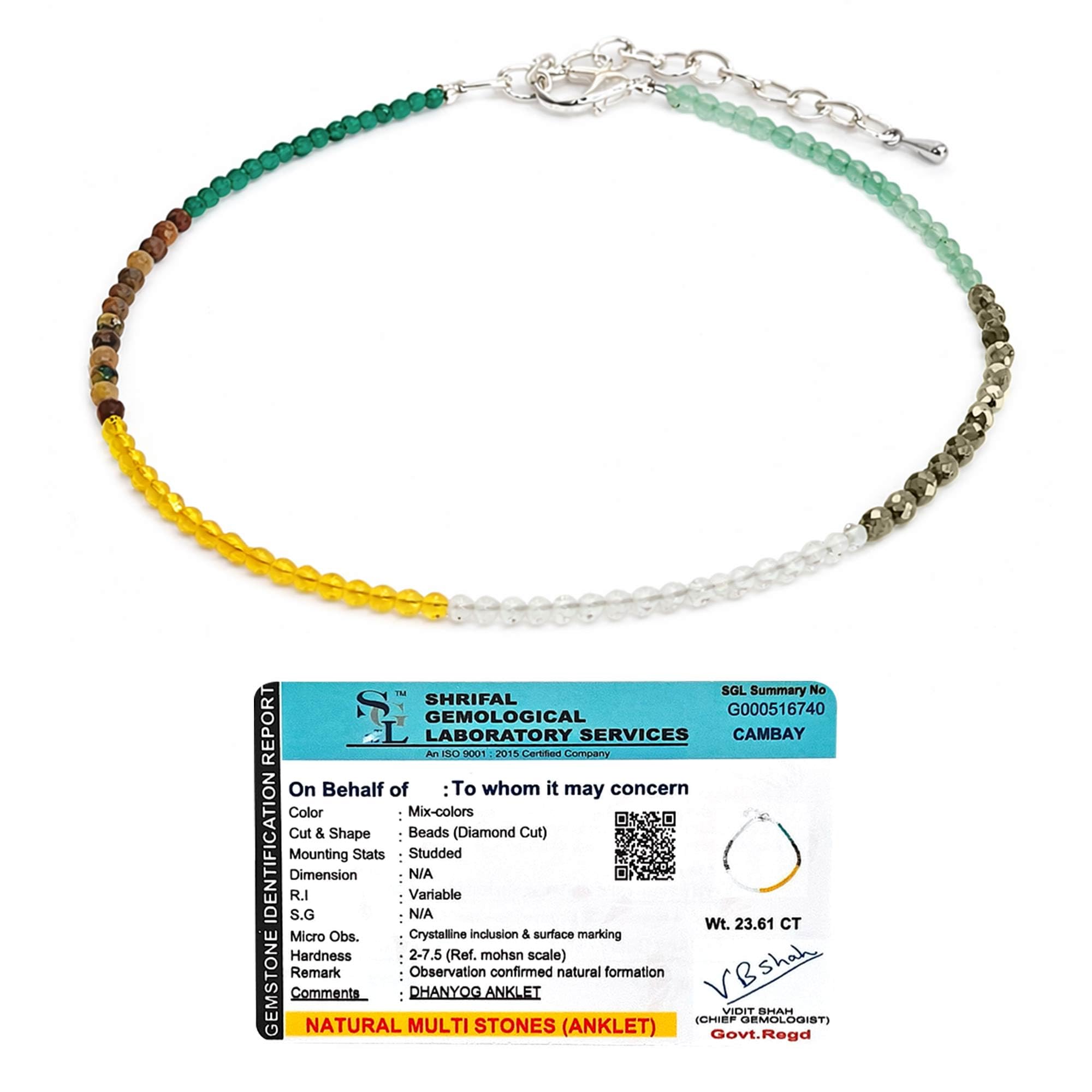 Money Magnet Anklet Original Certified | Dhan Yog Crystal Payal for Women | Money Attraction Anklet for Wealth, Success & Positive Energy