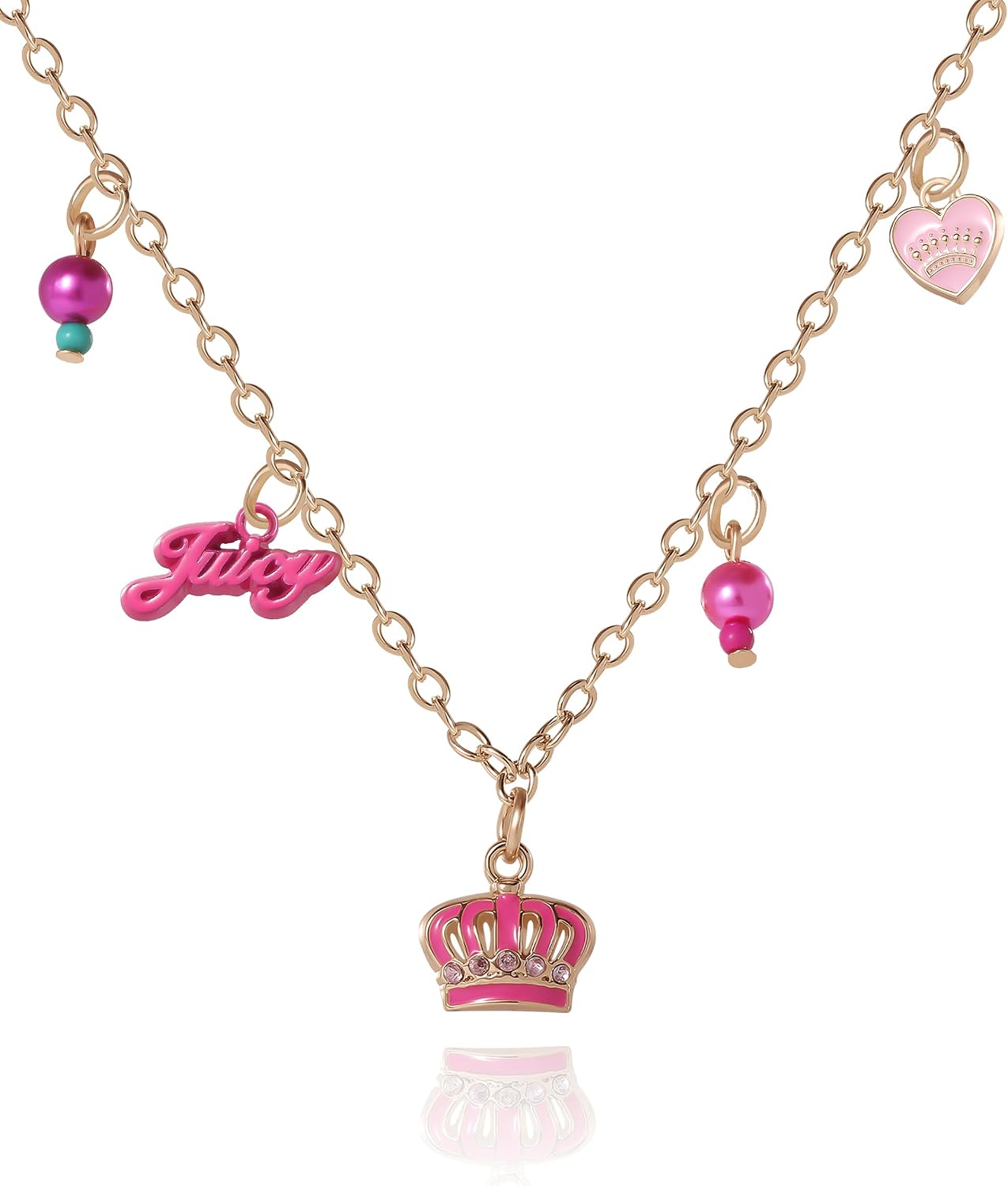 Juicy Couture Charm or Beaded Necklaces for Girls, 15"+2" Preteen and Girls Jewelry