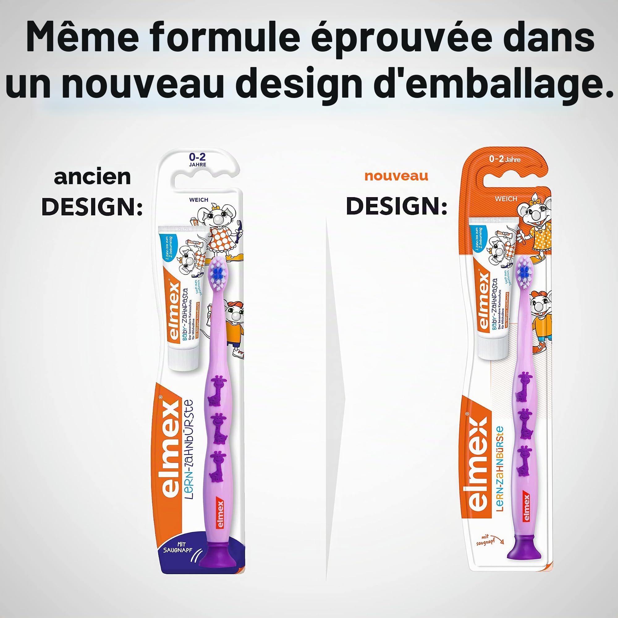 Elmex Lot de 6 brosses à dents d'entraînement pour enfant Assortiment de coloris