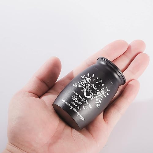 Miniatura 3 de Urnas pequeñas de cremación con texto grabado personalizado, hermosa urna de recuerdo hecha a mano para funeral, urnas decorativas pacíficas para