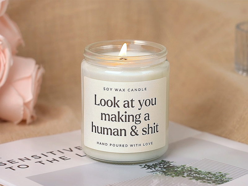Funny New Mom Gifts, Handmade Scented Lavender Candle for New Mom After Birth, Postpartum Gift for Moms, First Time Moms Mothers Day Gift, Soy Wax Candle, 7 Oz