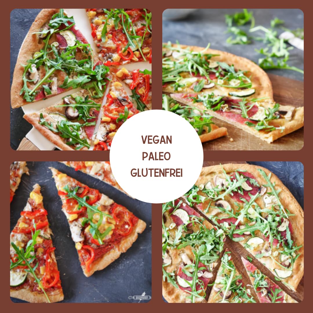 Mezcla para pizza sin gluten Ruut - Sin aditivos, paleo, sin gluten, sin cereales, sin lactosa | Base de pizza fina y crujiente como en Italia (900g)