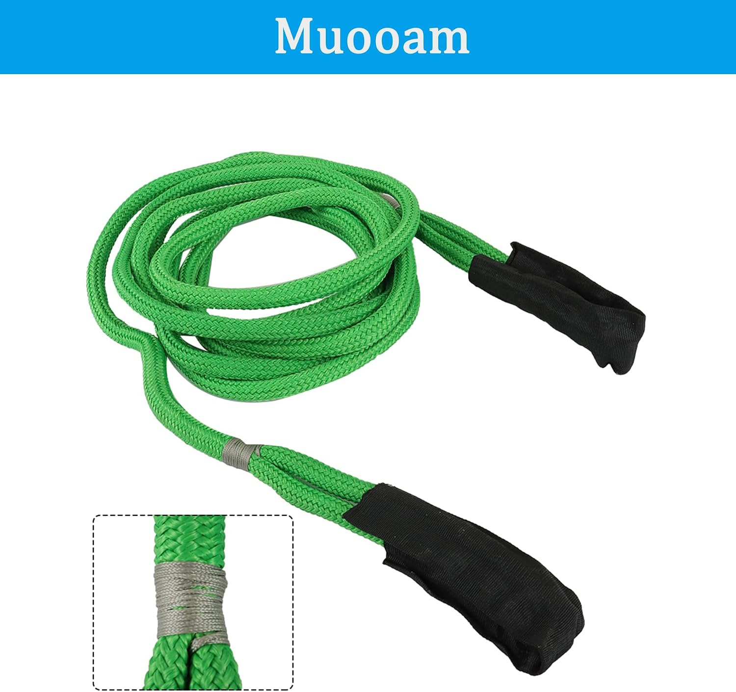 1/2In X 20Ft Kinetic Recovery Tow Rope 6800 LBS Heavy Duty Offroad Snatch Strap Replacement for Towing Truck Car