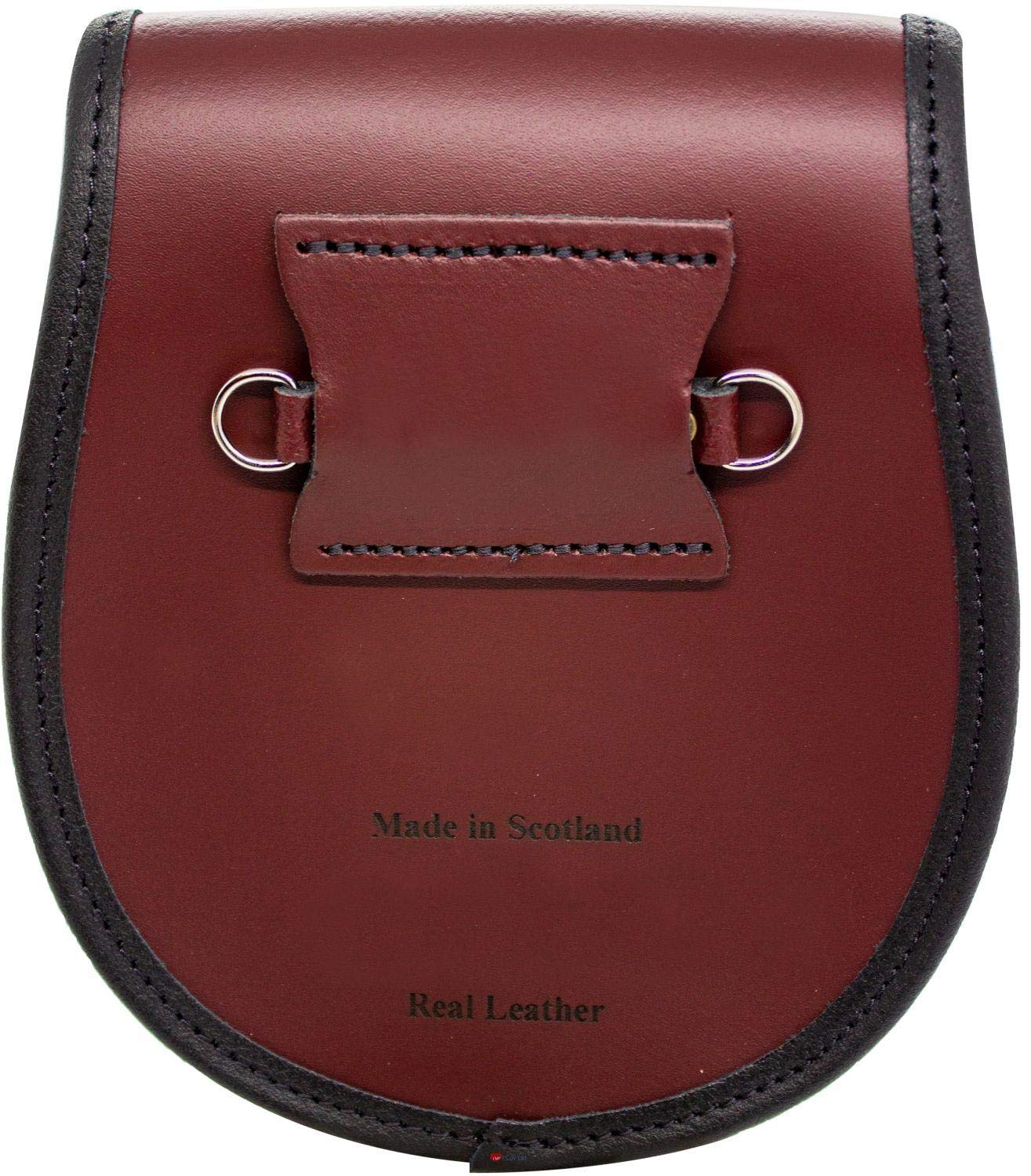 I LUV LTD Day Kilt Sporran, Cuoio Morbido 4 Stili Prodotto in Scozia con Catena in Vita