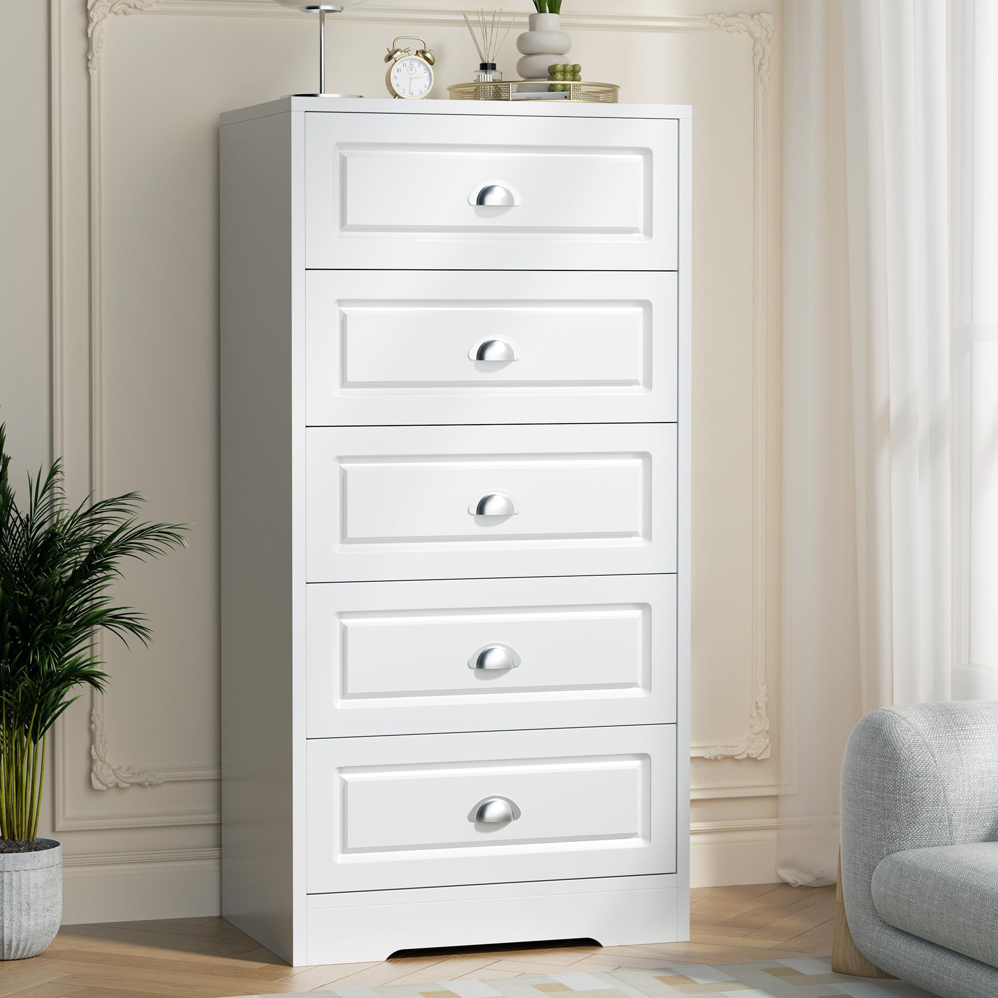 Amazon.com: Shintenchi Tall Dresser for Bedroom, 5 Drawer