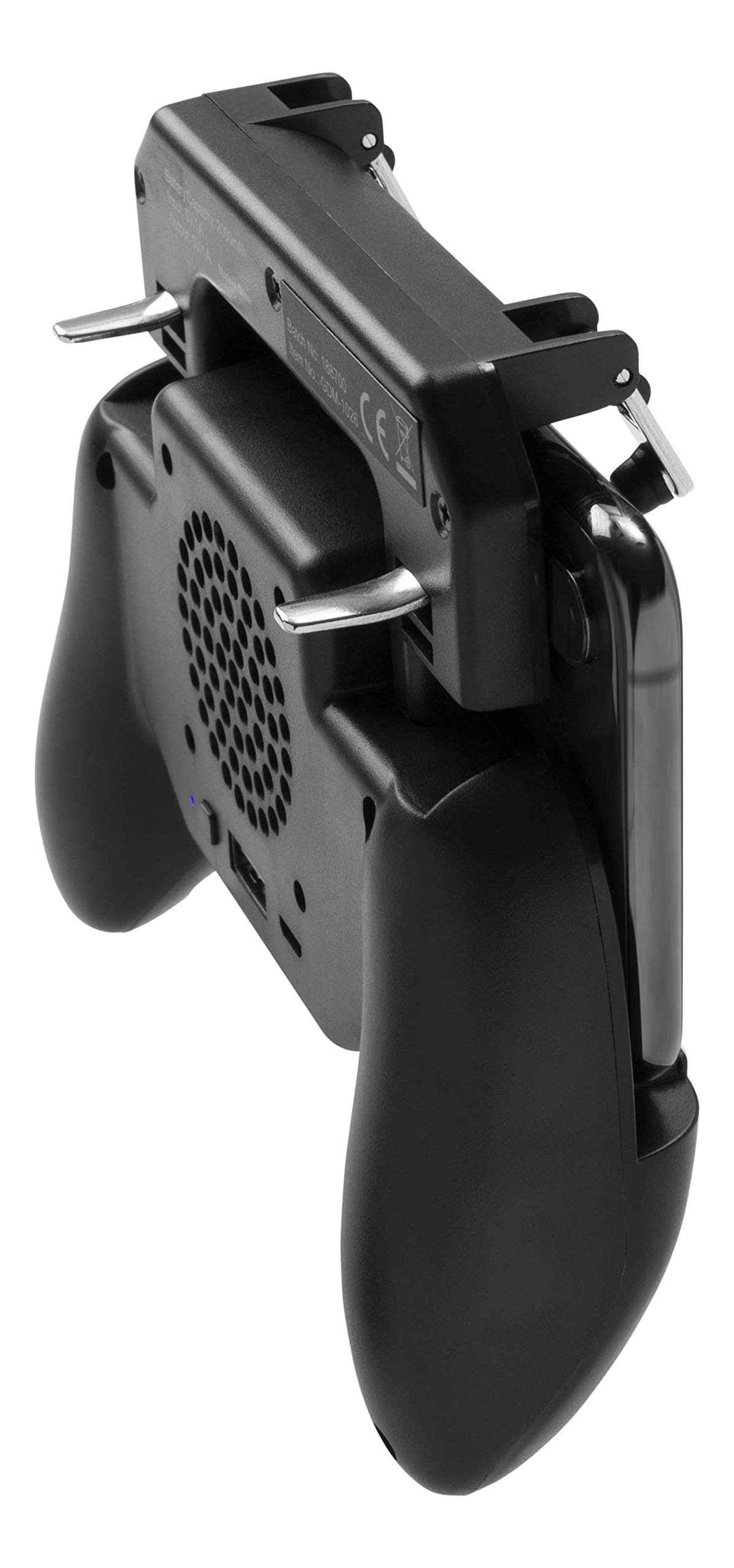 Contrôleur de Jeu Mobile pour Smartphones avec 2 Boutons de déclenchement, Support pour téléphone Portable, Manette de Jeu avec Ventilateur et Batterie Externe intégrée pour Smartphones