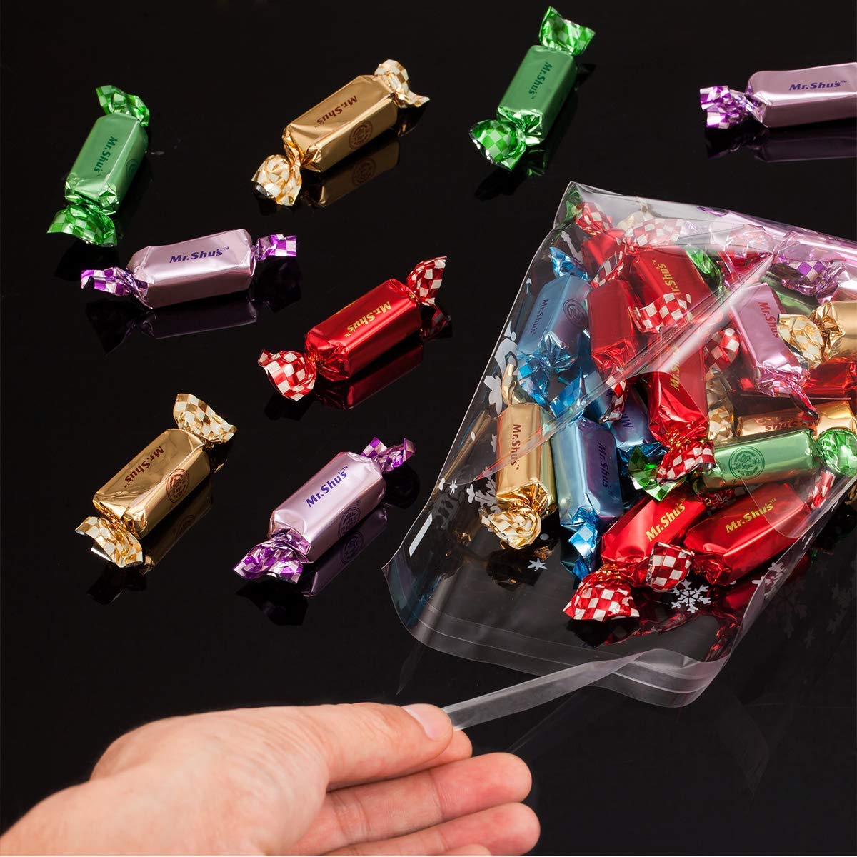 Sachets Plastique Autocollant Clairs 5x8cm 200 Pièces Sacs En Cellophane Auto-Adhésifs Petits OPP Sacs En Transparents Avec Fermeture Adhésive 50µm Pour Biscuit Bonbons Bijoux(11 Tailles Au Choix