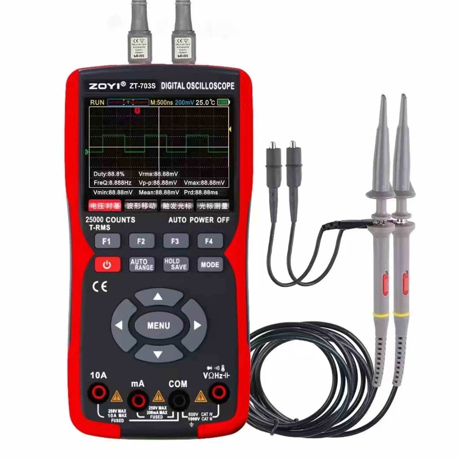 ZT-703S 3-in-1 Digital Multimeter Oscilloscope & Signal Generator