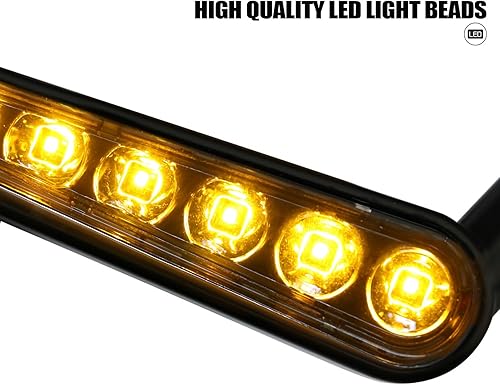 Miniatura 3 de Pacewalker Espejo retrovisor muscular con luz LED intermitentes para H-arley Davidson VROD V-Rod VRSCF negro