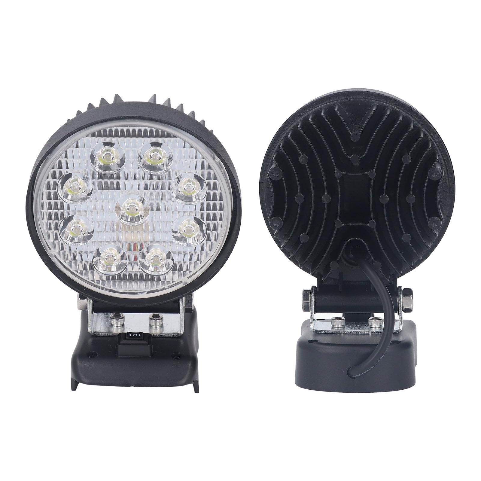 Kikumi Lampe Alimentée par Batterie 18 V, Lampe de Travail LED sans Fil 27 W 2400 Lm 2