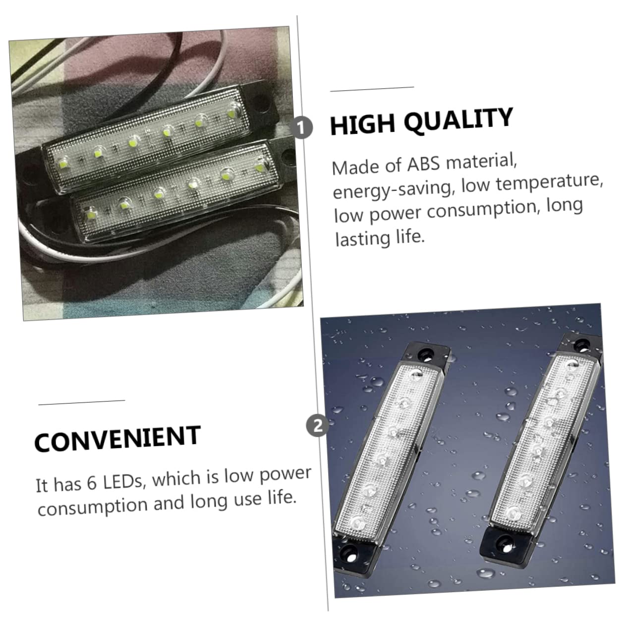 Sosoport 3 Set Di Luci Per Barche Marine Luci Di Poppa A Led Per Kayak Canoa Barca Da Pesca Yacht 6 Pezzi * 3