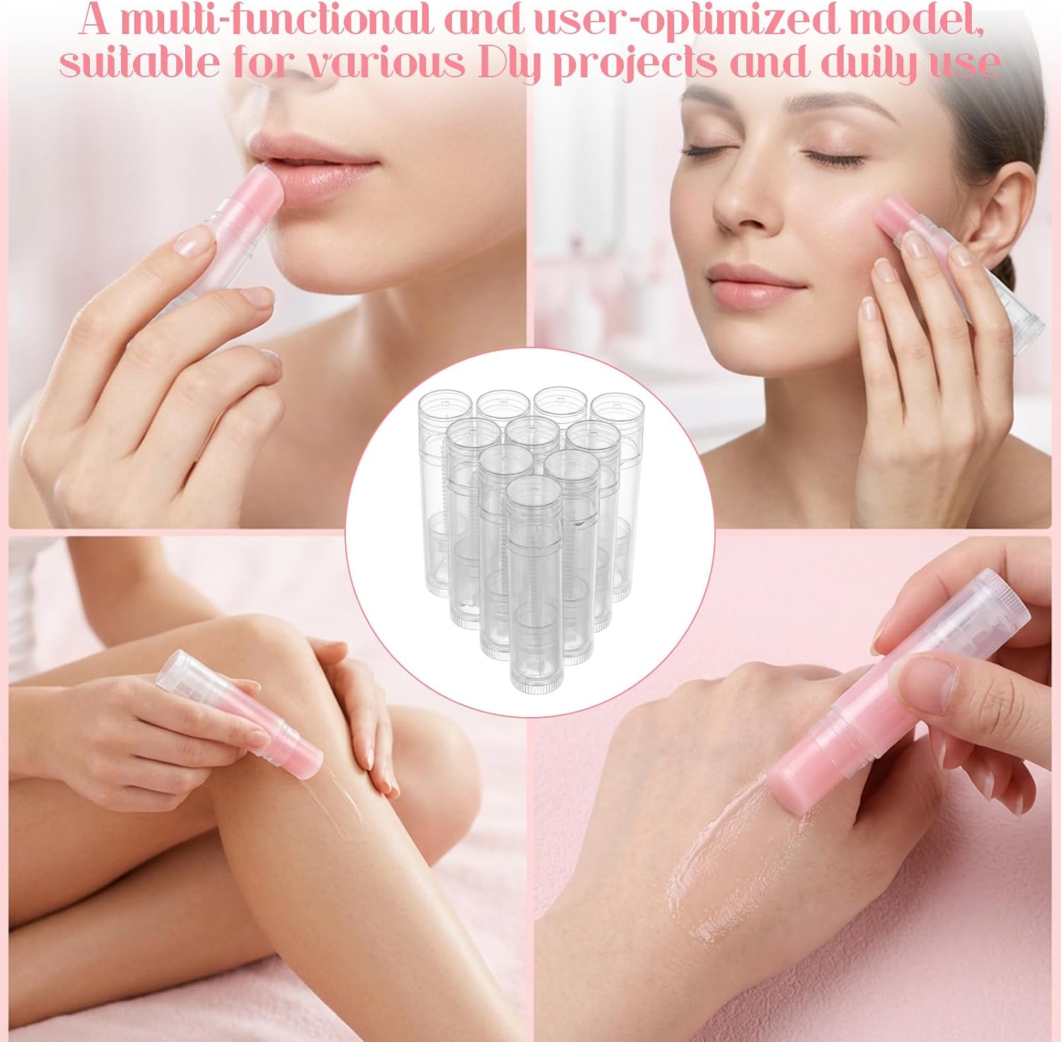 20Pcs Clear Lip Balm Tube Empty Lip Balm Tube Lip Balm Tube Empty