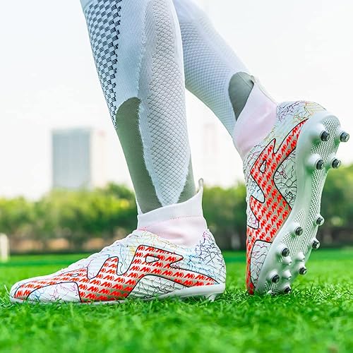 Miniatura 6 de DimaiGlobal Zapatos de fútbol para hombre, tacos de césped, zapatos de fútbol de alta calidad, transpirables, atléticos, botas de fútbol para