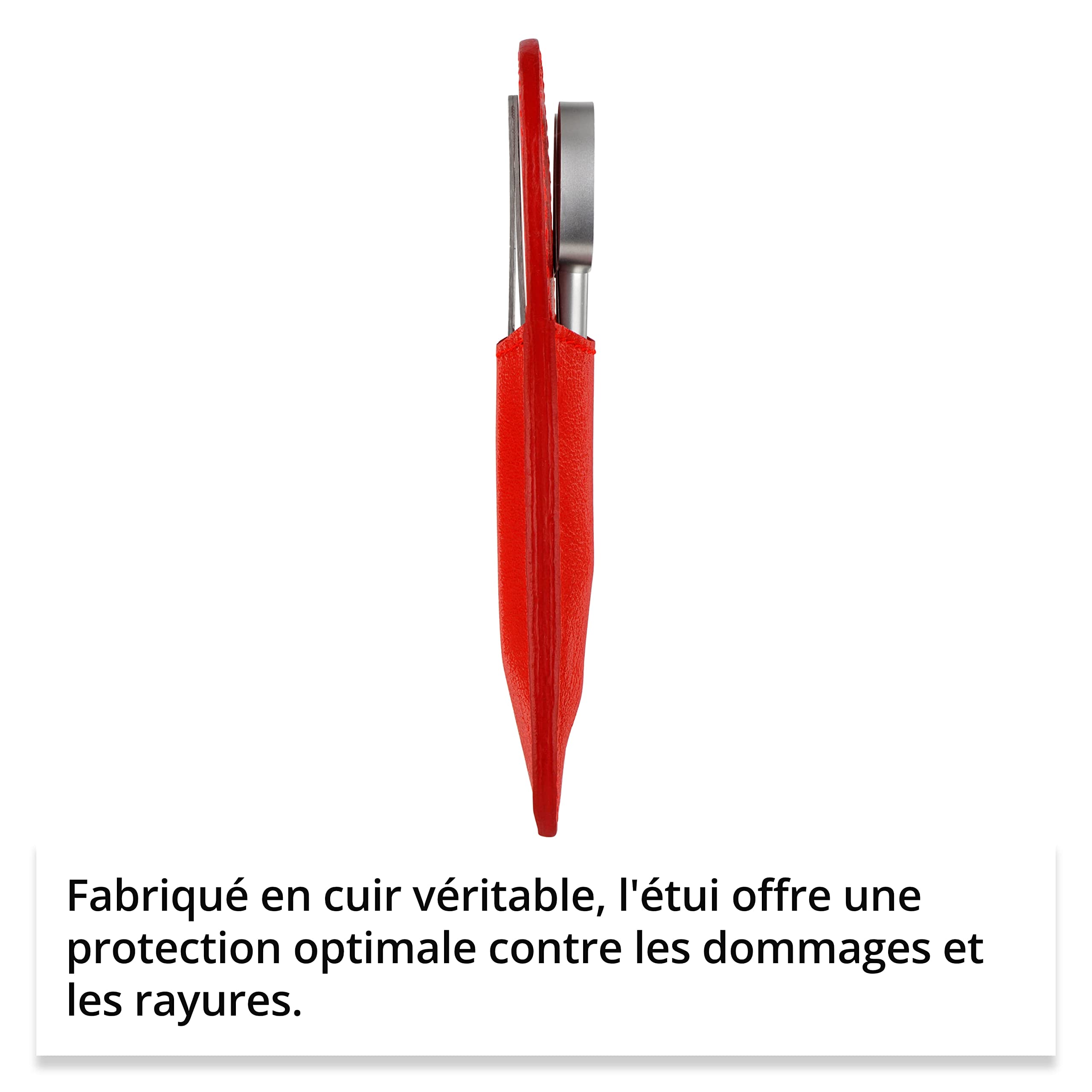 Rubis Kit de manucure avec ciseaux à ongles et pincettes pour épiler les sourcils - Petit ensemble de 2 pièces - Kit de soin des ongles et étui à pinces