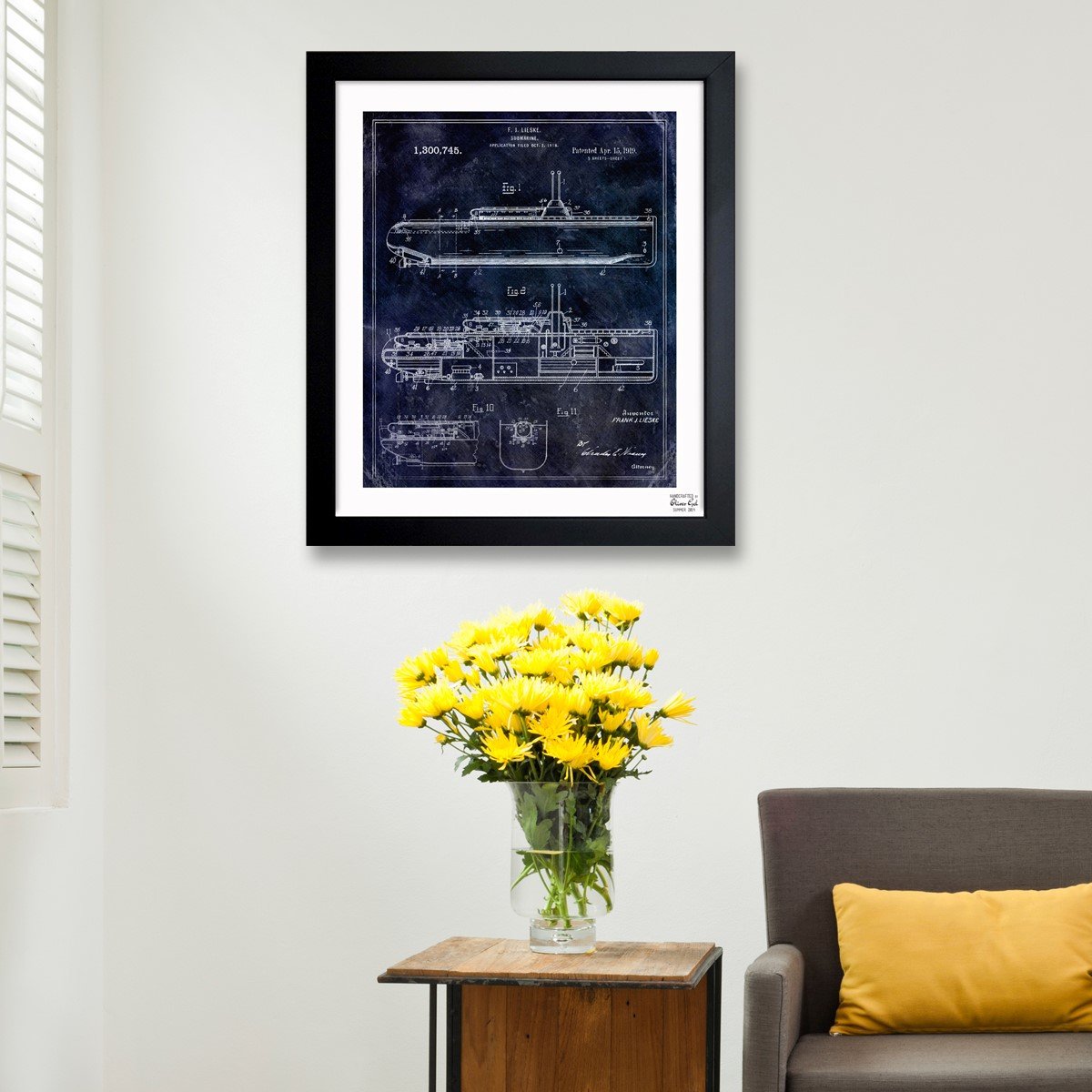 Amazon.co.jp: Oliver Gal Submarine 1919インチ 額入りアート 26 x 32