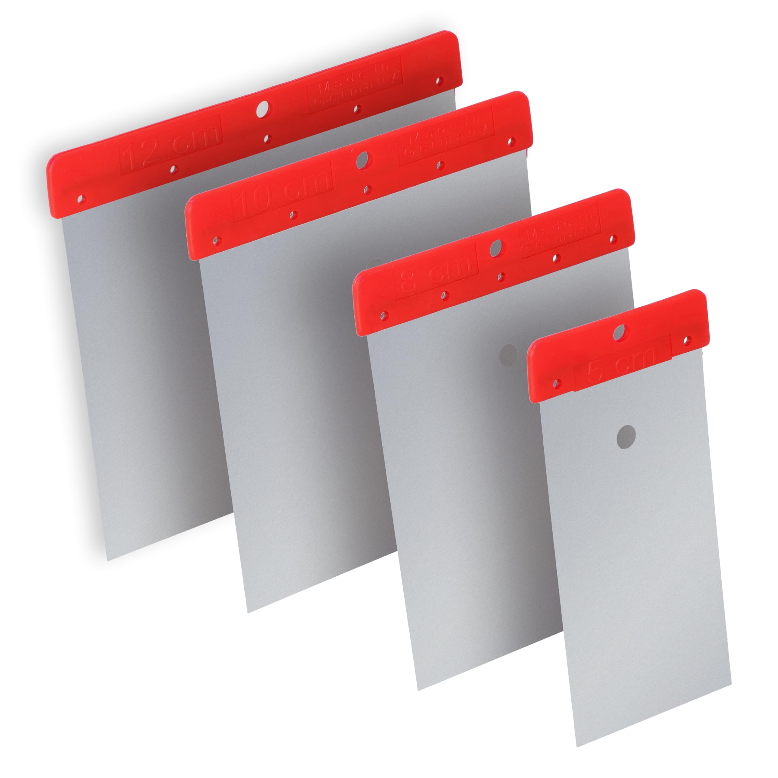 HELPMATE - Malerspachtel aus Edelstahl - 4-teiliger Flächenspachtelsatz für präzises Arbeiten - Karosseriespachtel