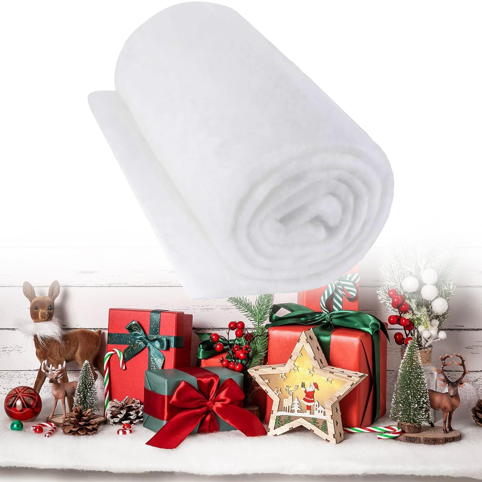 Let It Snow - Set Di 2 Tappeti Decorativi Invernali Con Pupazzo Di Neve, Bassi E Antiscivolo, Per Interni/Esterni, 43x73 Cm E 43x119 Cm - 2