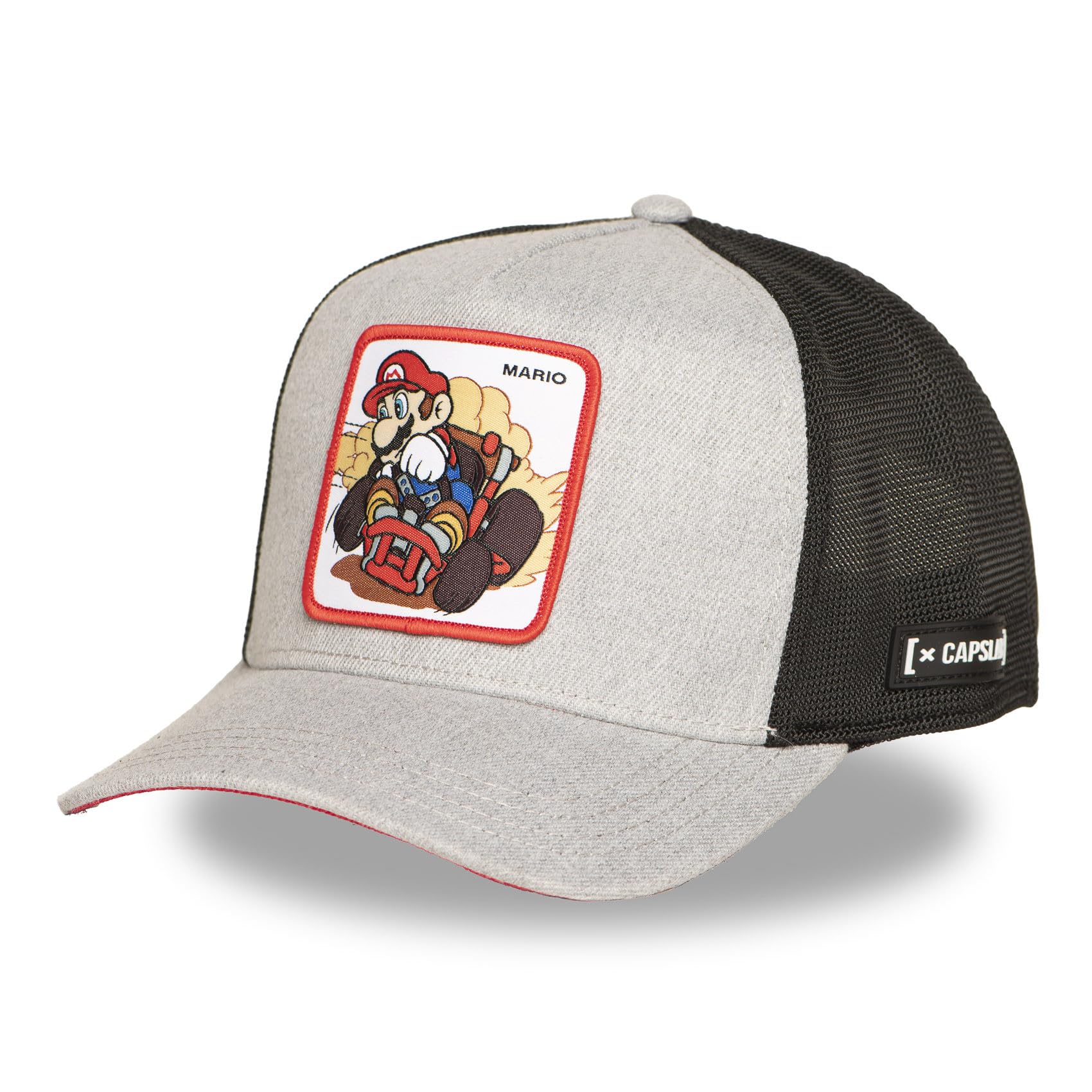 Capslab Semi Curved Super Mario Cap Basecap Baseballcap Truckercap Meshcap Damen/Herren - Snapback, mit Schirm Frühling-Sommer Herbst-Winter Frühjahr Sommer Herbst