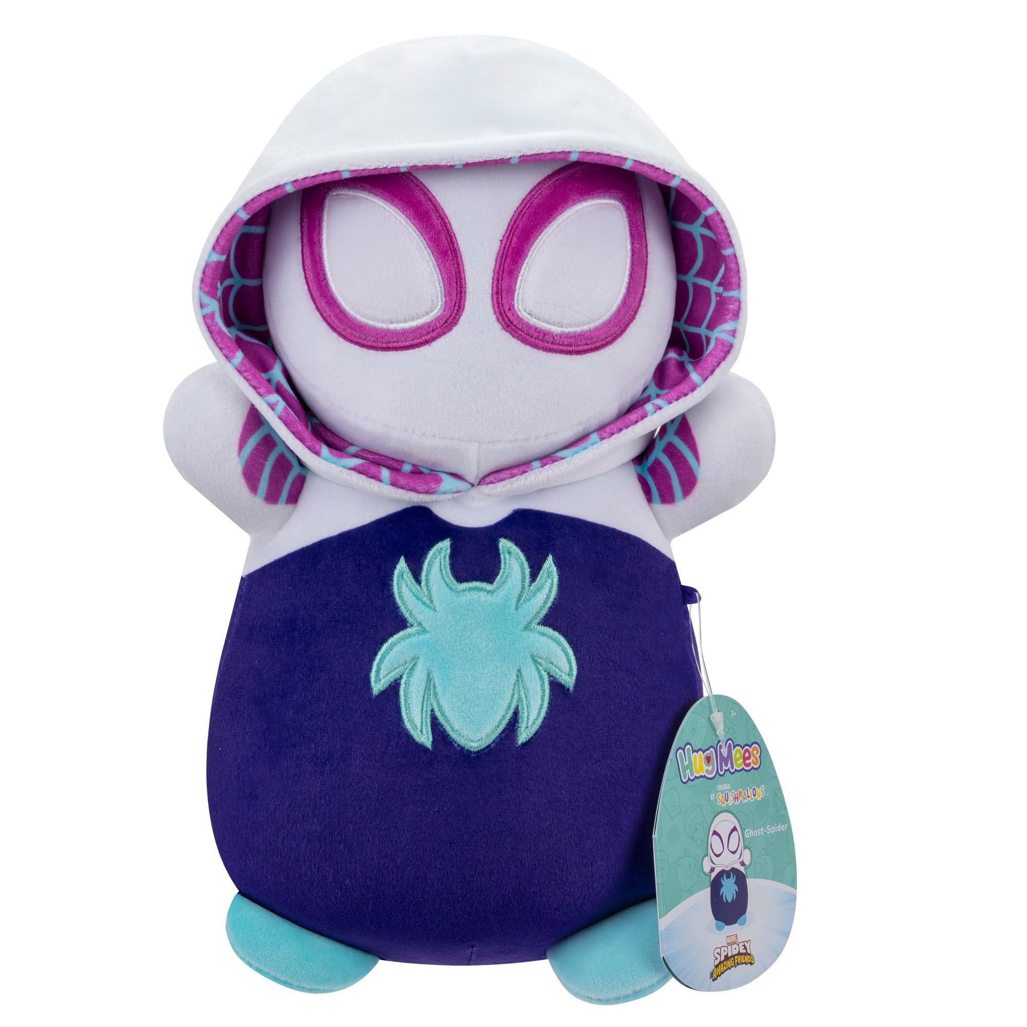 Squishmallows Original MARVEL Spidey and His Amazing Friends 10-Inch Ghost-Spider HugMees - Image 2