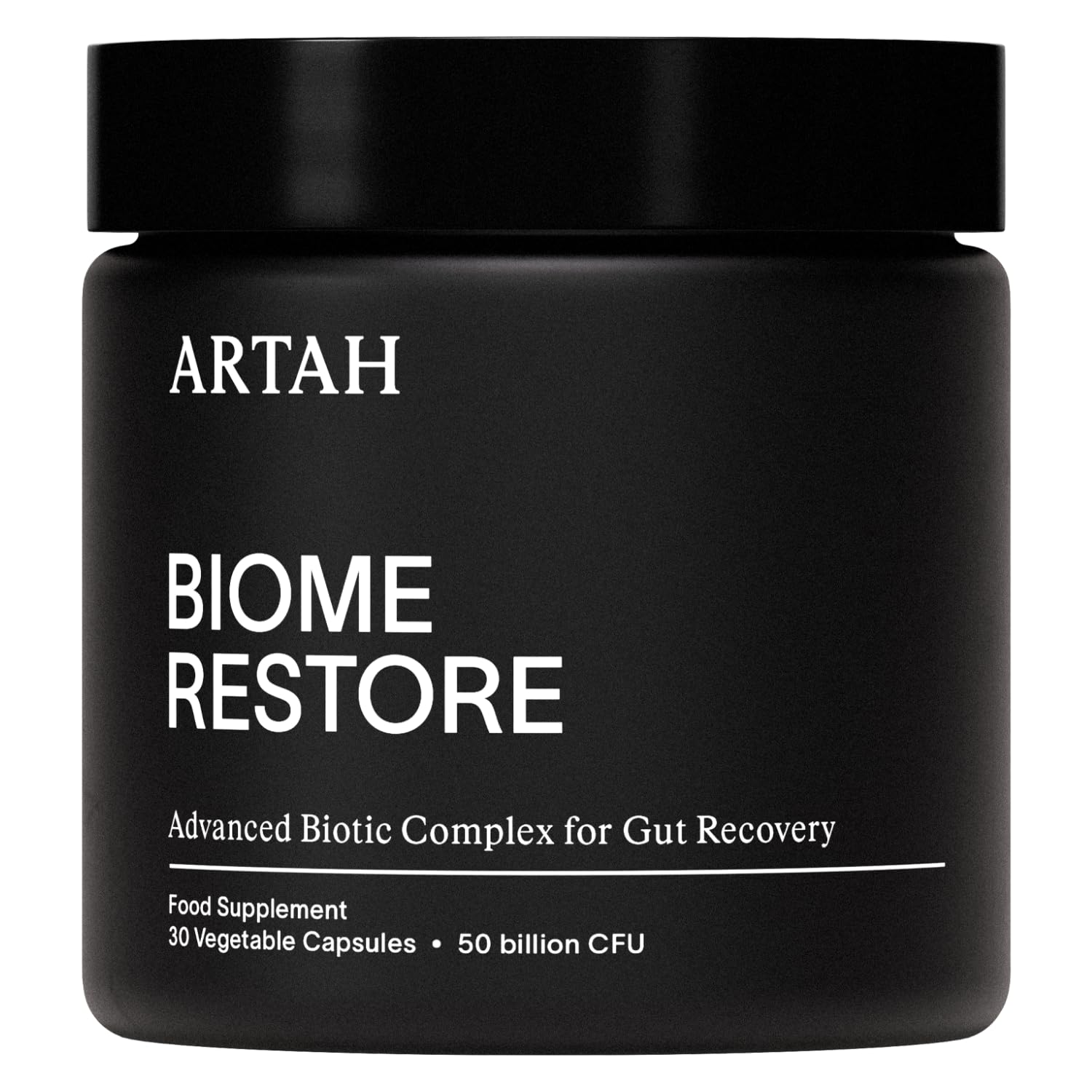 ARTAH Biome Restore – Extra-Strength 50 Billion CFU Probiotic & Gut-Brain Support with Lion’s Mane, Ginger & Boswellia – 30-Day Supply Time-Delayed Capsules
