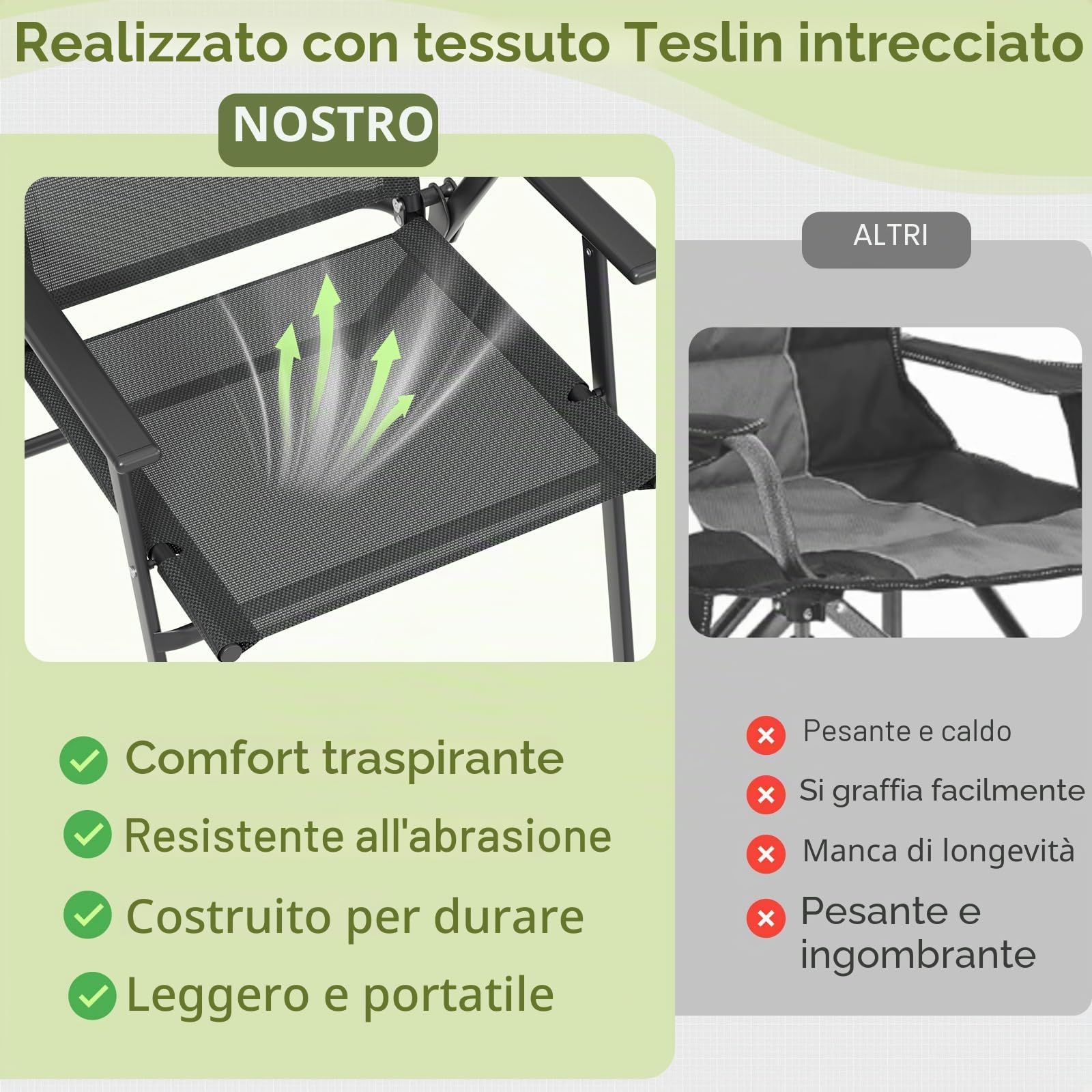 LIFERUN Set di 2 Sedie da Giardino Pieghevoli, Sedie da Campeggio, Nero | Sedie Leggera da esterno con Schienale e Braccioli, Struttura in Metallo,per Balcone, Terrazza