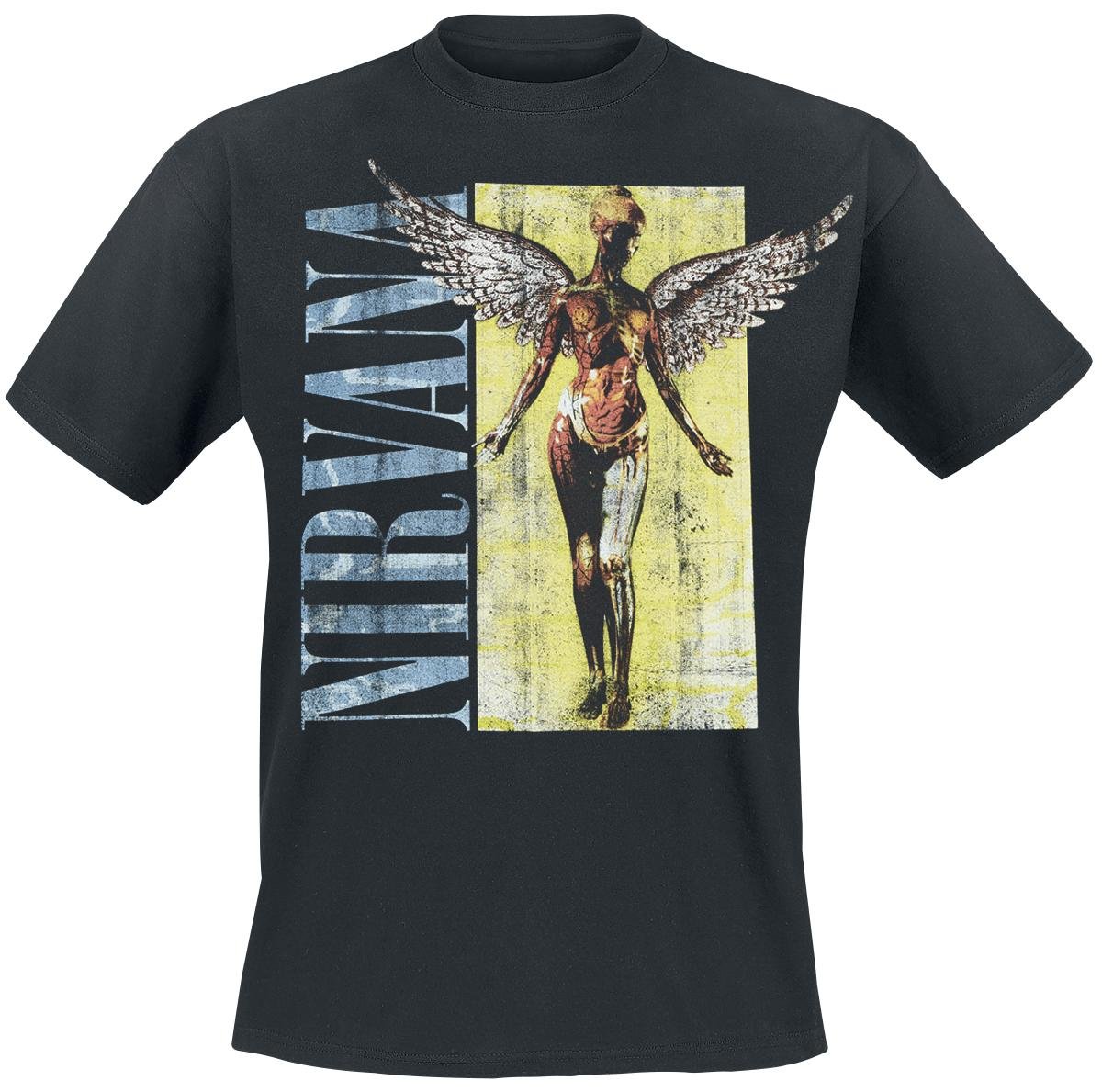 NIRVANA IN UTERO (SQUARE) T-Shirt Medium BLACK