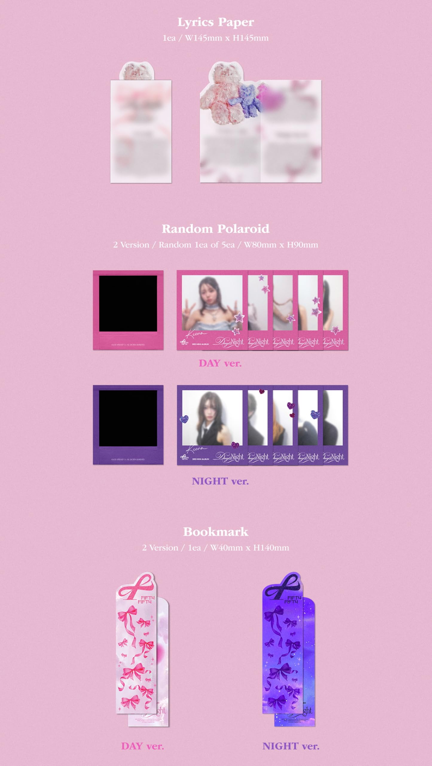 Amazon.com: FIFTY FIFTY Day & Night 3rd Mini Album (2 ver. SET)