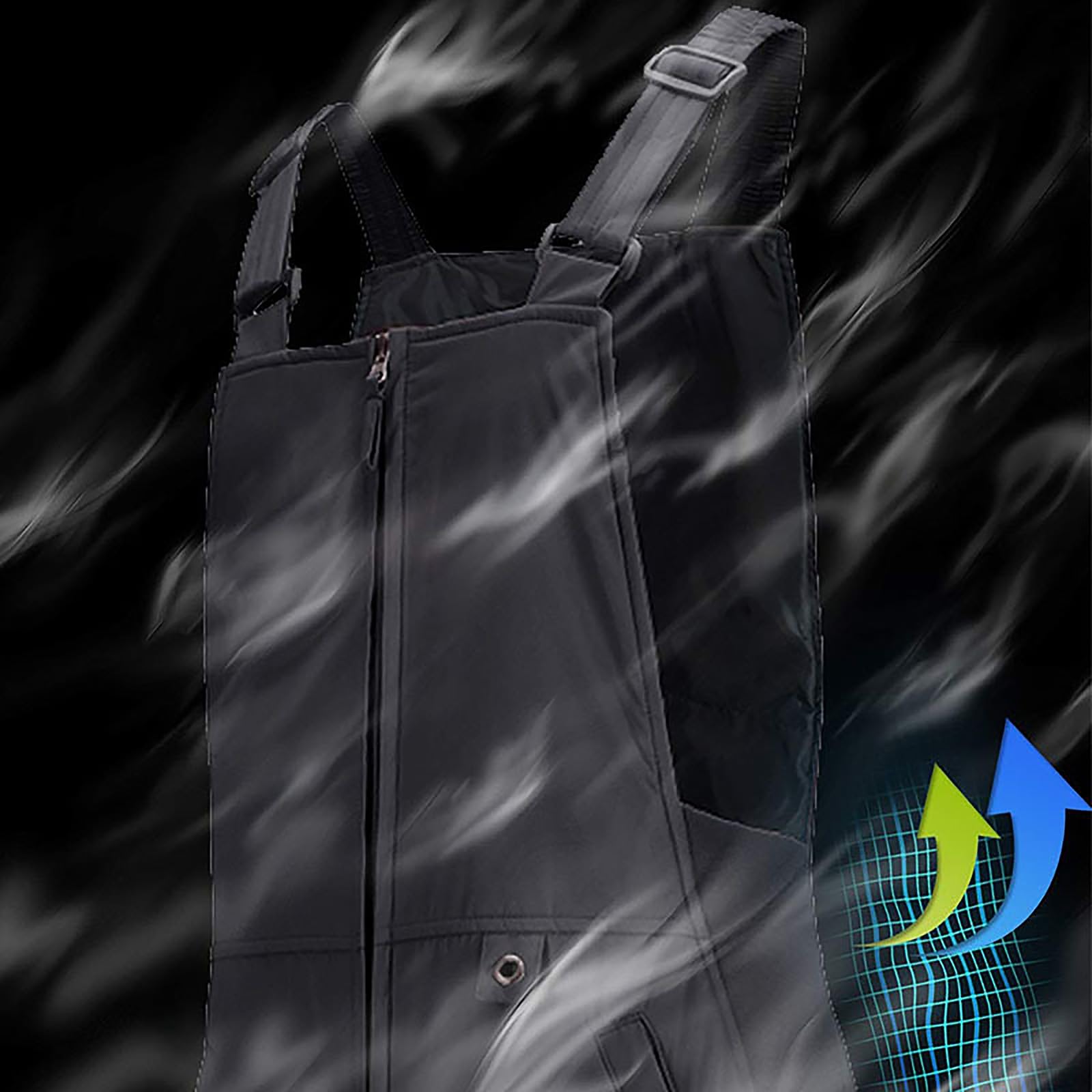 Generisch Skihose Damen Wasserdicht Schneehose Wasserdicht Leicht Schneeanzug Thermo Gefüttert Hosenträgerhose mit Verstellbarer Latzhose Outdoorhose Winddicht Snowboardhose Winter Mode Softshellhose