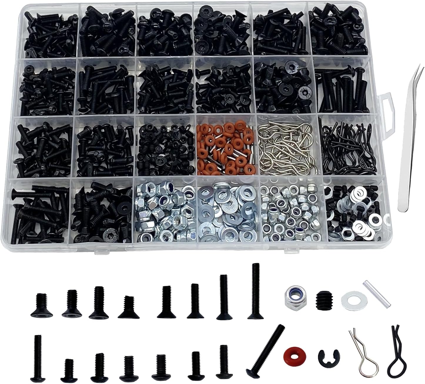 1000pcs RC Car Screws RC Car Tool Kit, Hardware Fasteners