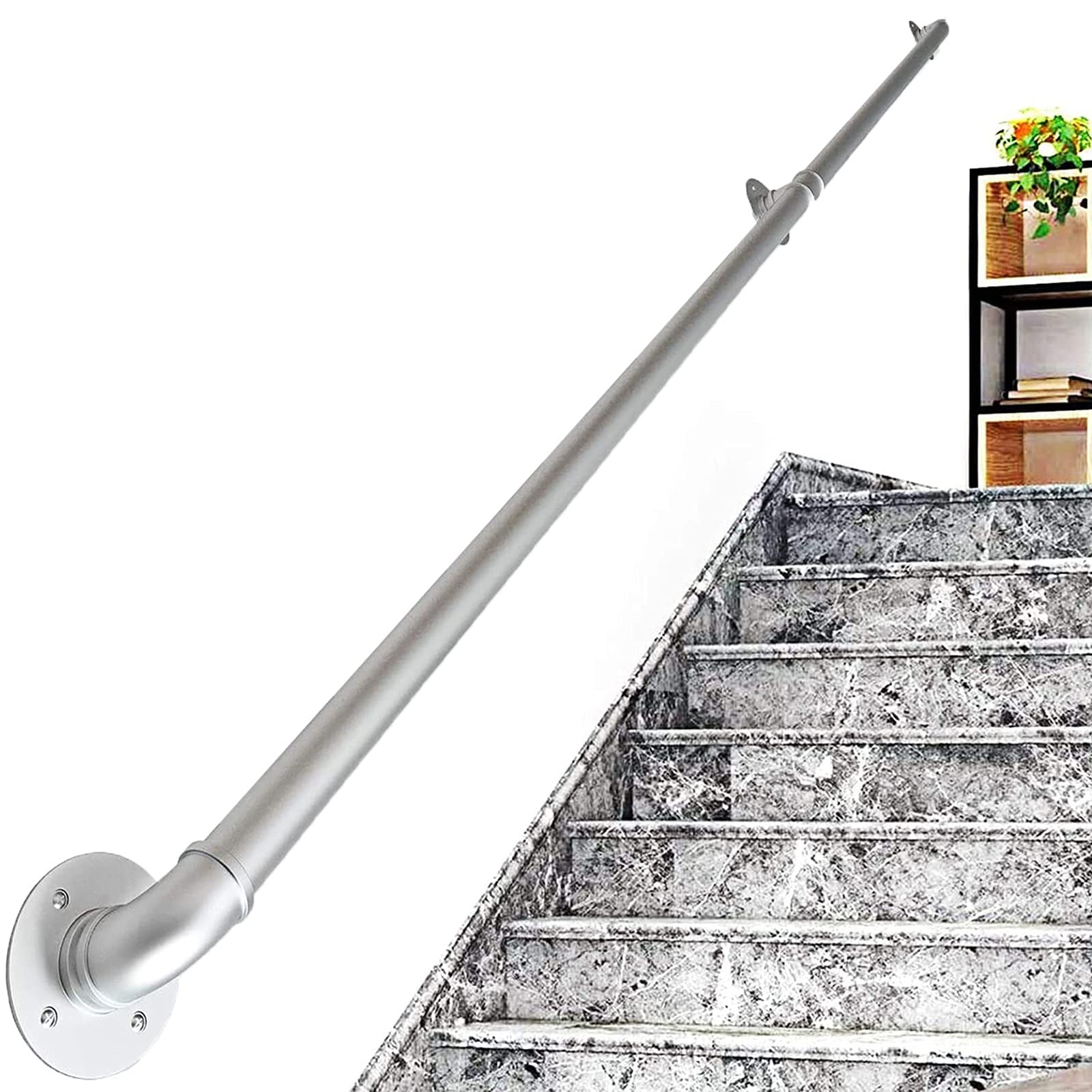Main courante d'escalier fer forgé rampe de support mural 5m