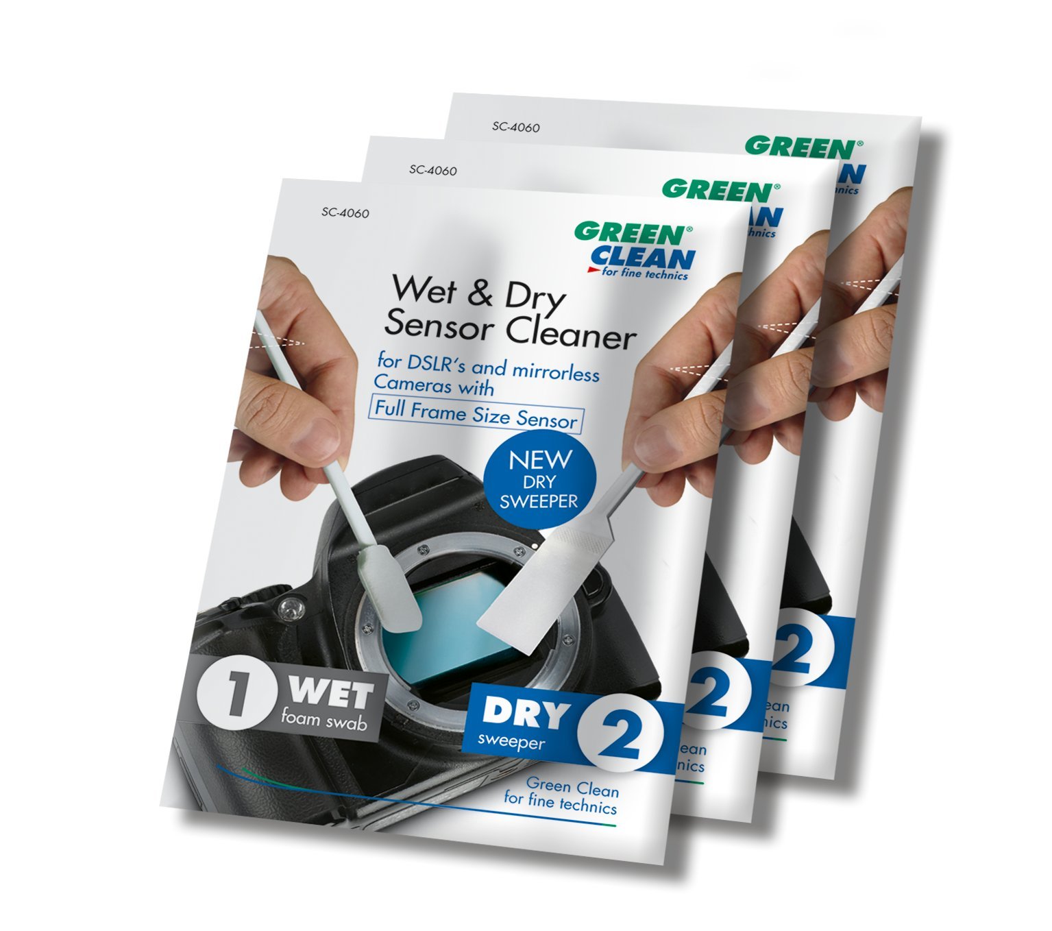 GREEN CLEAN Wet und Dry Sensor Cleaning System für Full Frame Size Sensoren blau