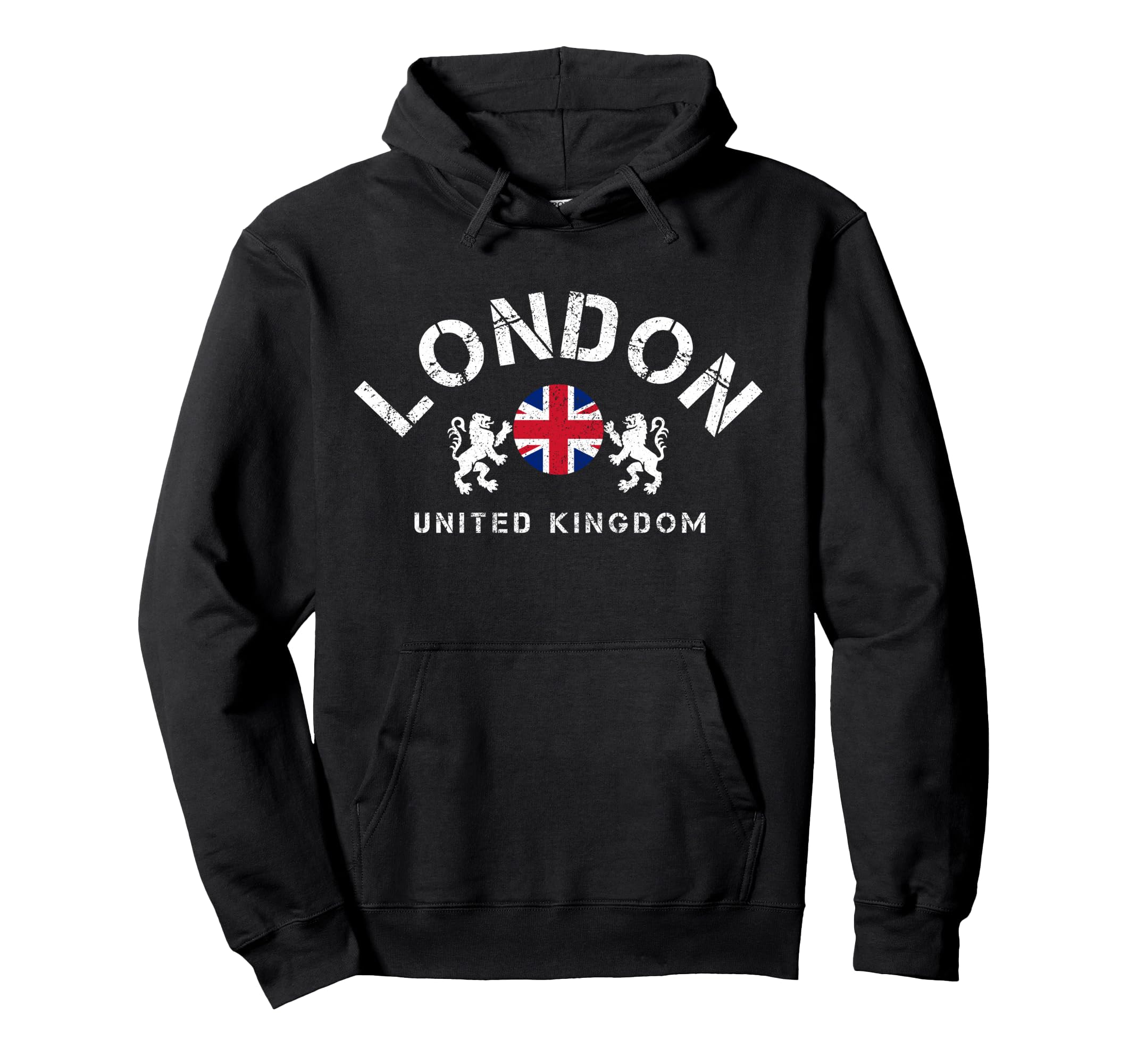London UK United Kingdom Union Jack England Souvenir Gift Pullover Hoodie Small