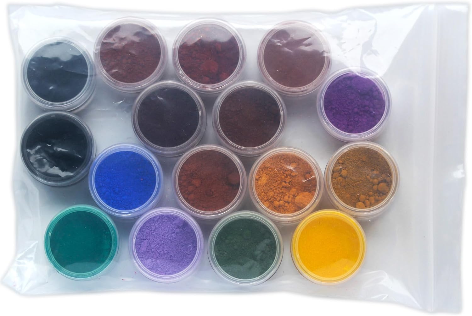 Iron Oxide Pigment Sampler Kit - 16 Colors Matte Powder for Soap Making, Candle Dye, Resin Art, DIY Crafts, Polymer Clay