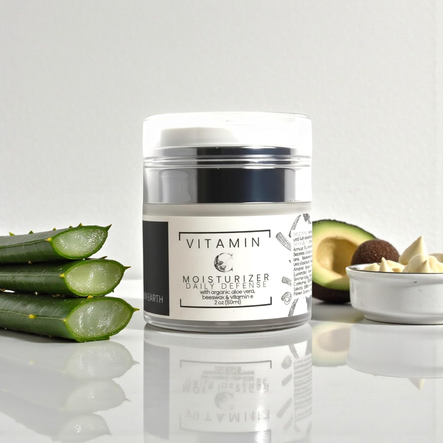 Made from Earth Vitamin C Moisturizer - Organic Anti-Aging Cream for Face, Eyes and Neck, 2 oz