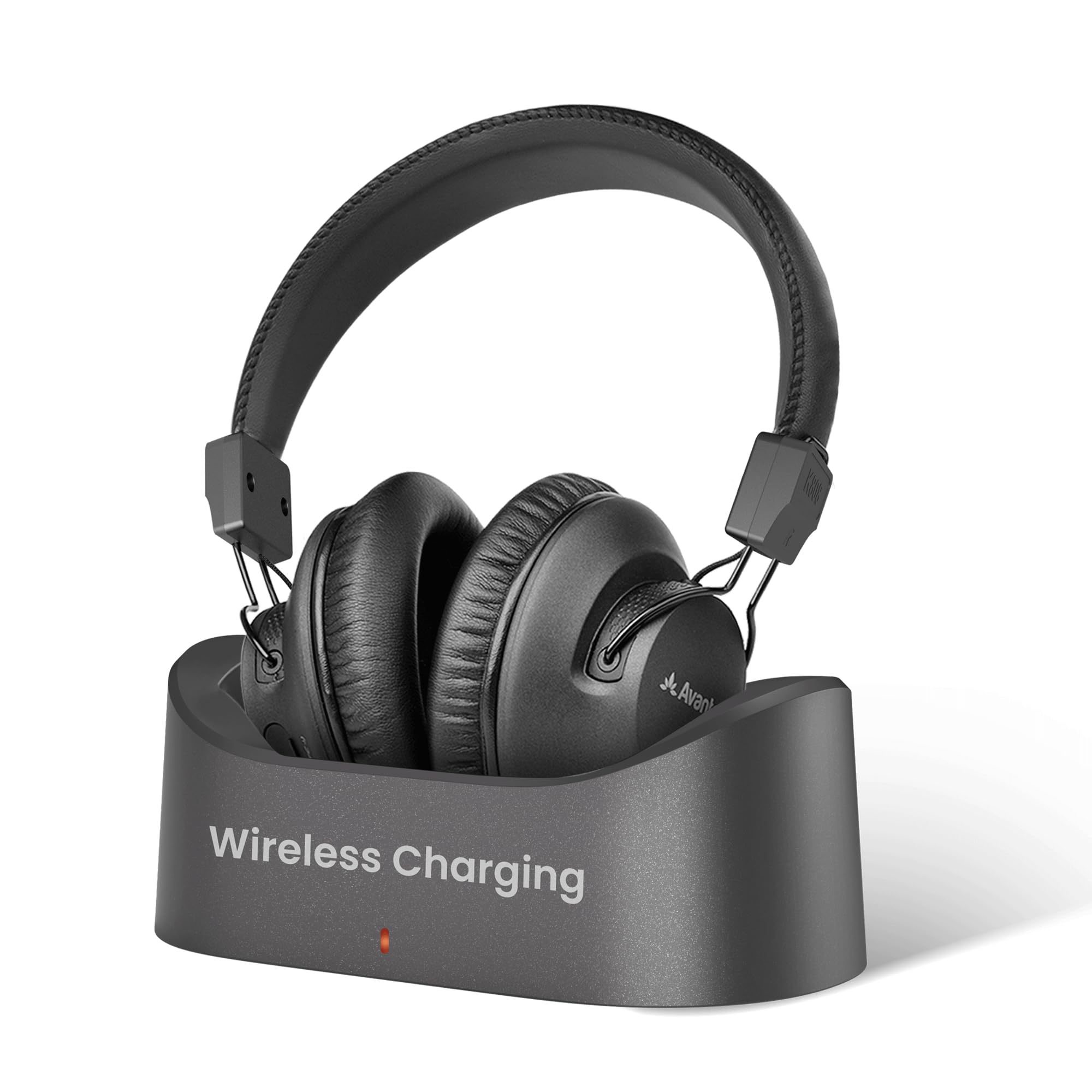Avantree Audition 3 - Cuffie Over-Ear Bluetooth 5.3 Con Wireless Base Ricaricabile, compatibili con Smart Samsung TV, Modalità Voce Chiara, Volumi Potenziati E Supporto aptX-Adaptive & HD
