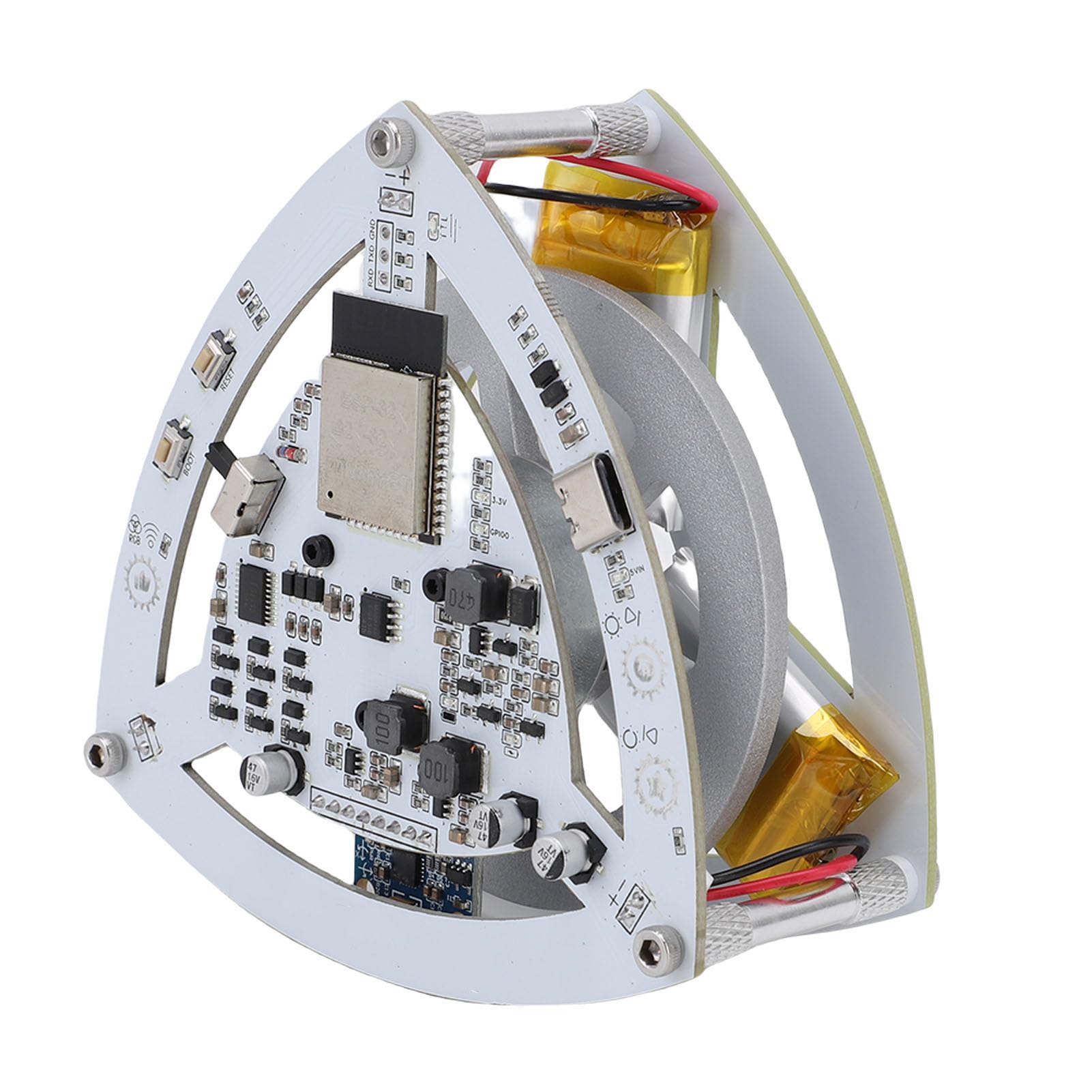 Eujgoov Giocattolo Triangolare Autobilanciante ABS, Giocattolo Educativo per Esperimenti di Fisica, Alimentato a Batteria, con Luci a LED Ed Equilibrio Che Sfida la gravità, per Bambini