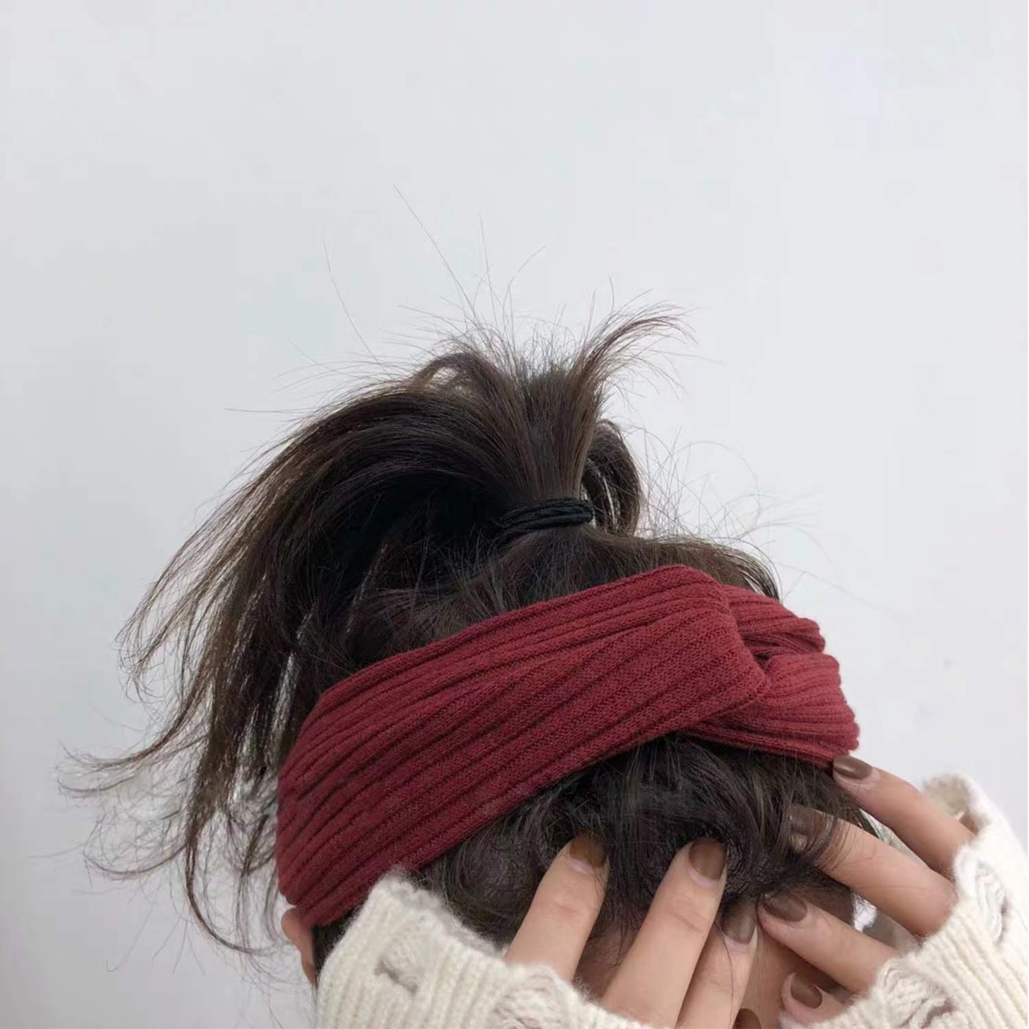 DRESHOW 10 Pezzi Fascia per Capelli Annata Fiore Stampato Criss Cross Annodato Fascia Elastica Turbante Fasce Yoga Testa Contorta Carino Accessori Capelli per Donna e Ragazza