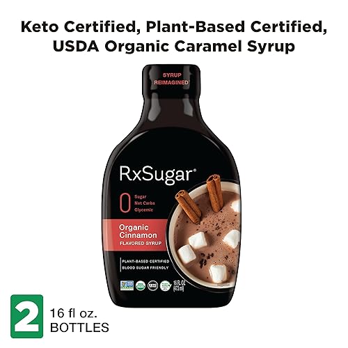 Miniatura 3 de RxSugar Jarabe de canela orgánico paquete de 2  Edulcorante de alulosa  Azúcar natural seguro para la diabetes  Certificado Keto  Proyecto