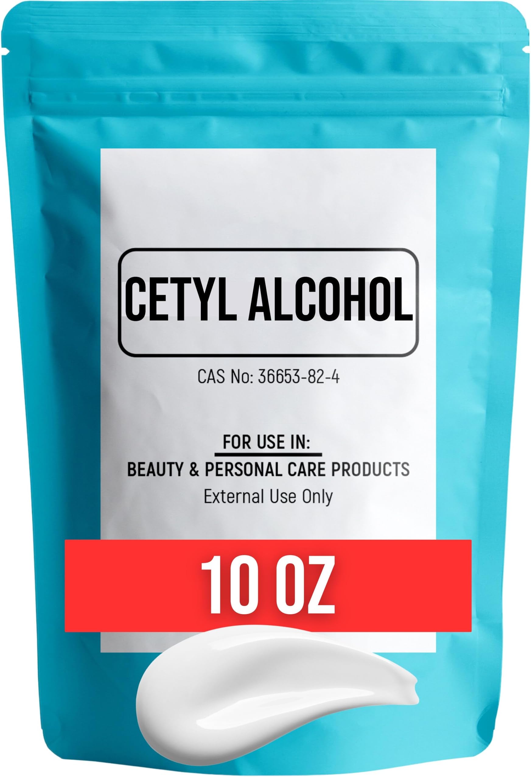 Magnum Solace Cetyl Alcohol for Body Butter, DIY Lotions, Creams, Conditioners - Thickener and Emollient - White Granules (10 oz)
