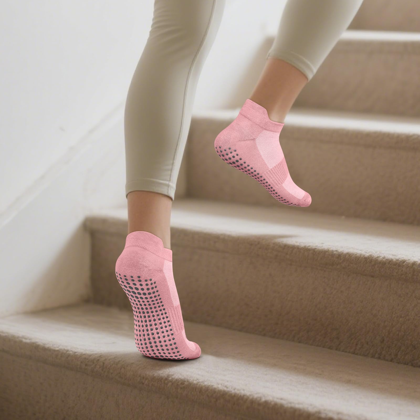 Chaussettes Pilates Femme 36-41 Anti-Dérapantes Semelle Grippée Yoga Barre Ballet Danse