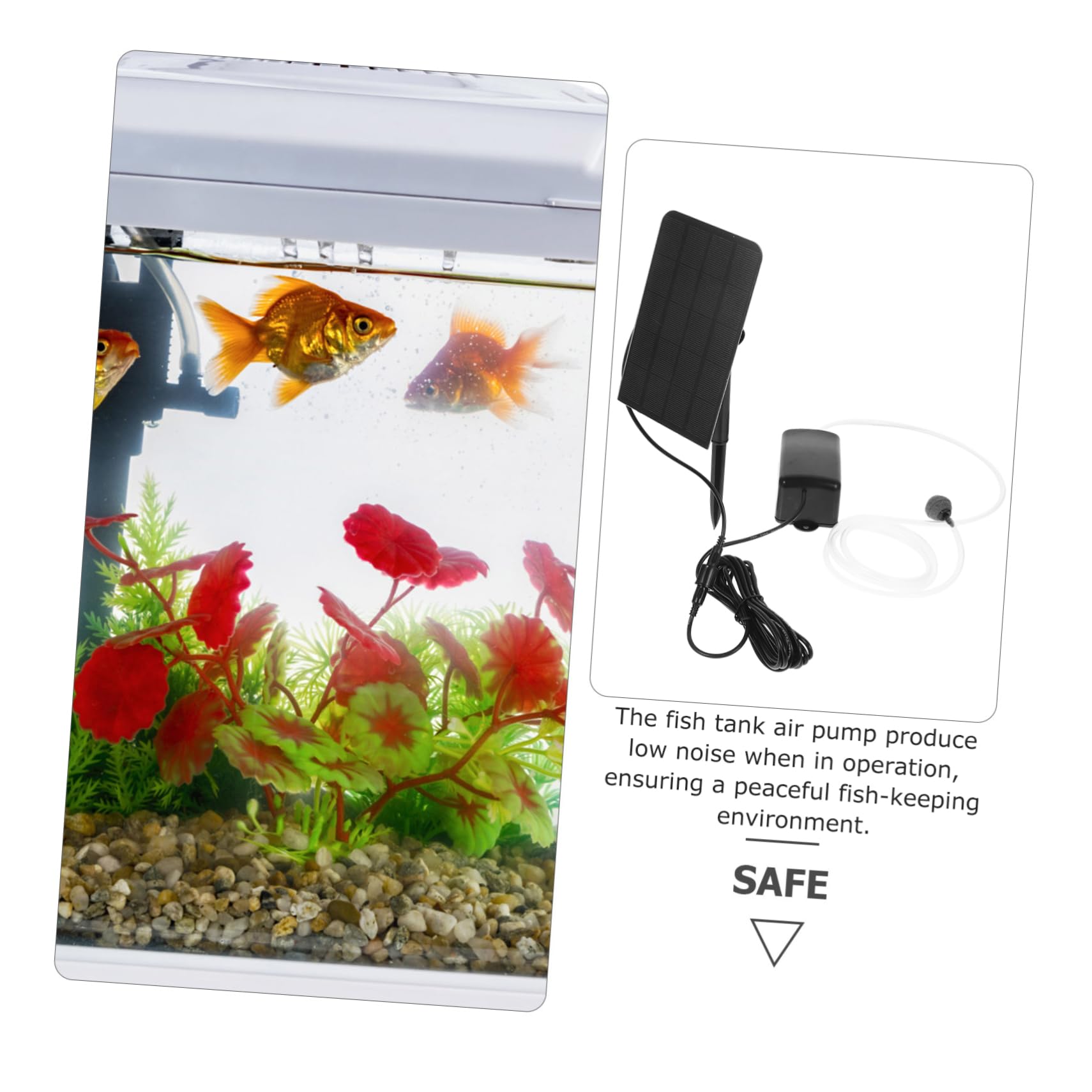 Housoutil Pompe À Solaire Pompe À Air Solaire Ponde De D'Aquarium Aérateurs