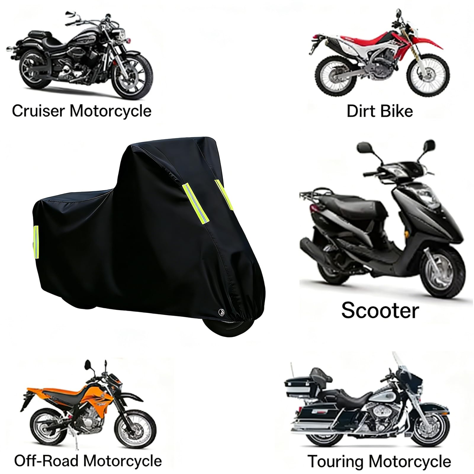 Telo Coprimoto per Honda Crf 1000 L Africa Twin,Telo di copertura per moto Coprimoto,Motociclo Scooter Copri Impermeabile Antipioggia Anti-UV Anti-polvere e Antifurto,Con Sacca