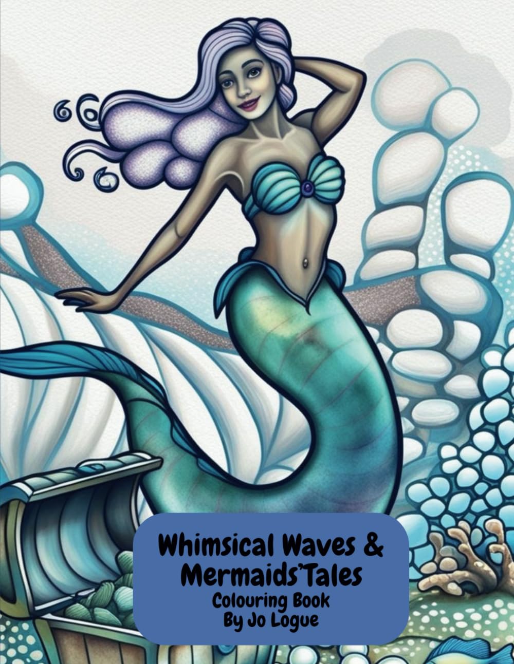 Whimsical Waves & Mermaids' Tales-Colouring Book: A Seaside Colouring Adventure for kids