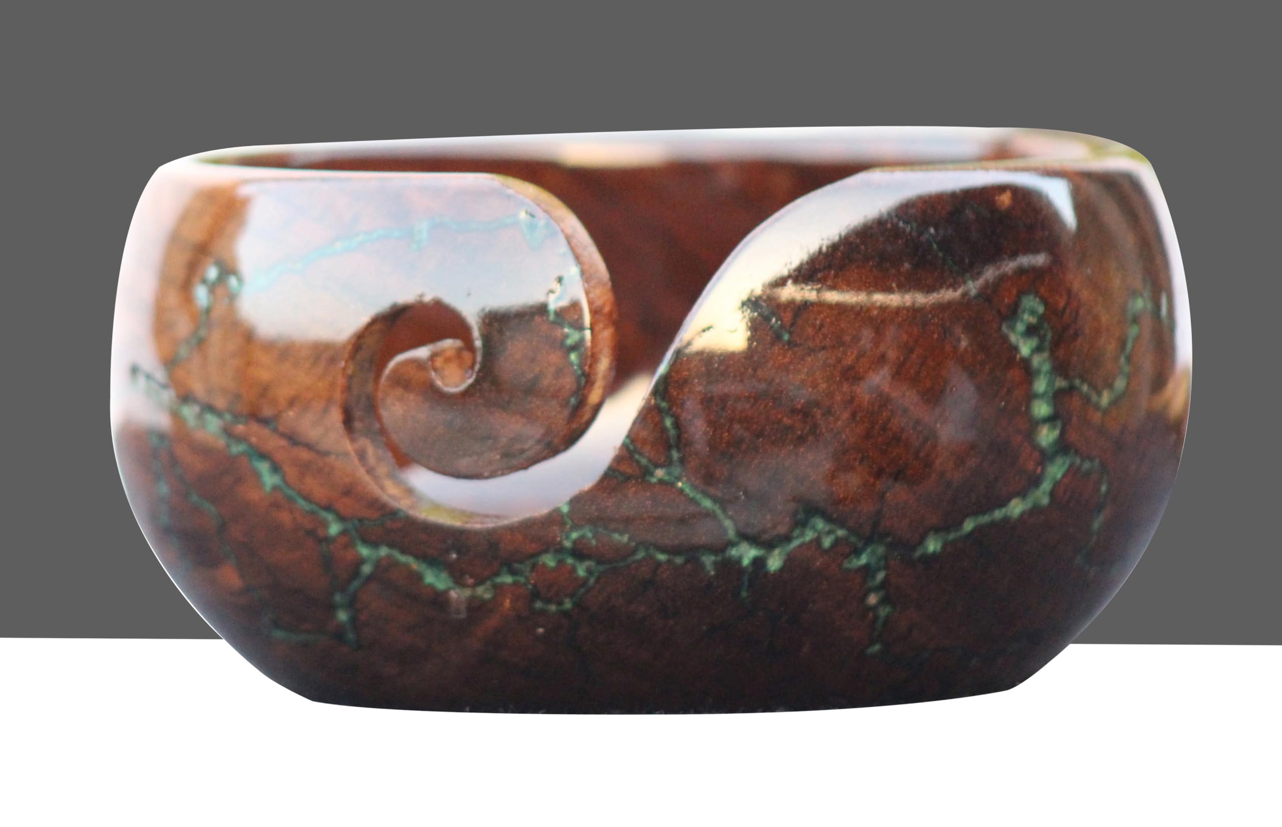 Mothers day gift Knitting Bowl, ROSEWOOD Yarn Bowl, Handcrafted Resin Wooden Yarn Bowl - Large Yarn Bowl for Knitting and Crocheting