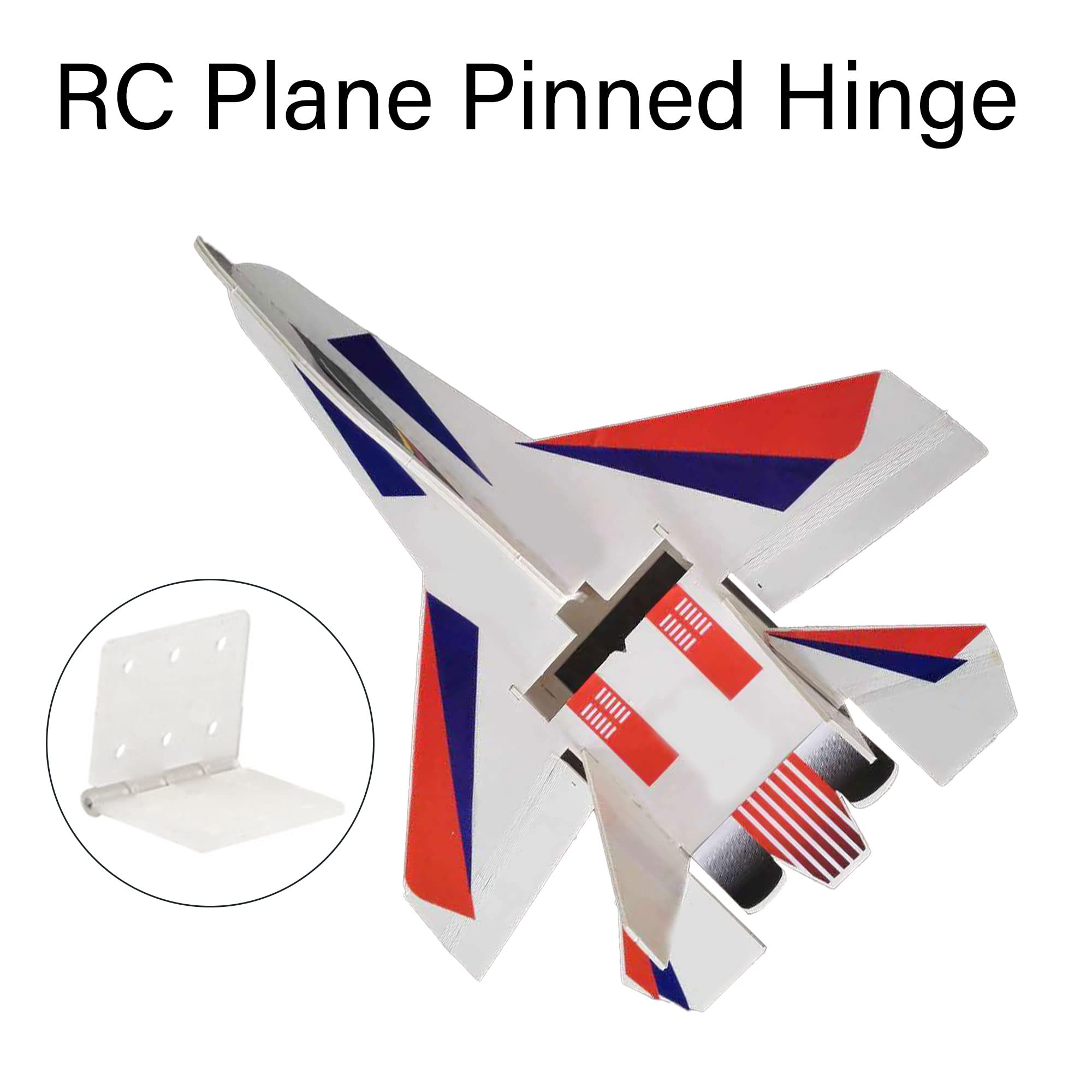 Mxfans 50x Aircraft Model Nylon Pinned Hinges 0.63x1.1Inch for DIY RC Airplane