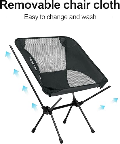 Miniatura 9 de CAMEL CROWN Silla de camping portátil ligera y compacta silla plegable de malla para campamento al aire libre, viajes, playa, picnic, festival,