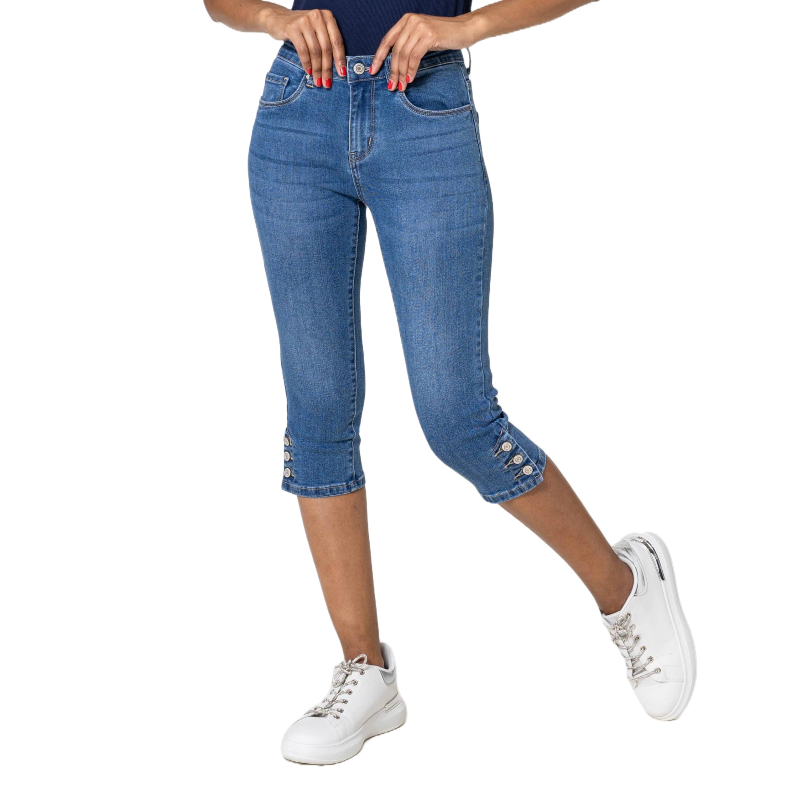 Nina Carter P516 - Pantalones vaqueros para mujer, corte ajustado, cintura alta, pantalones vaqueros de verano