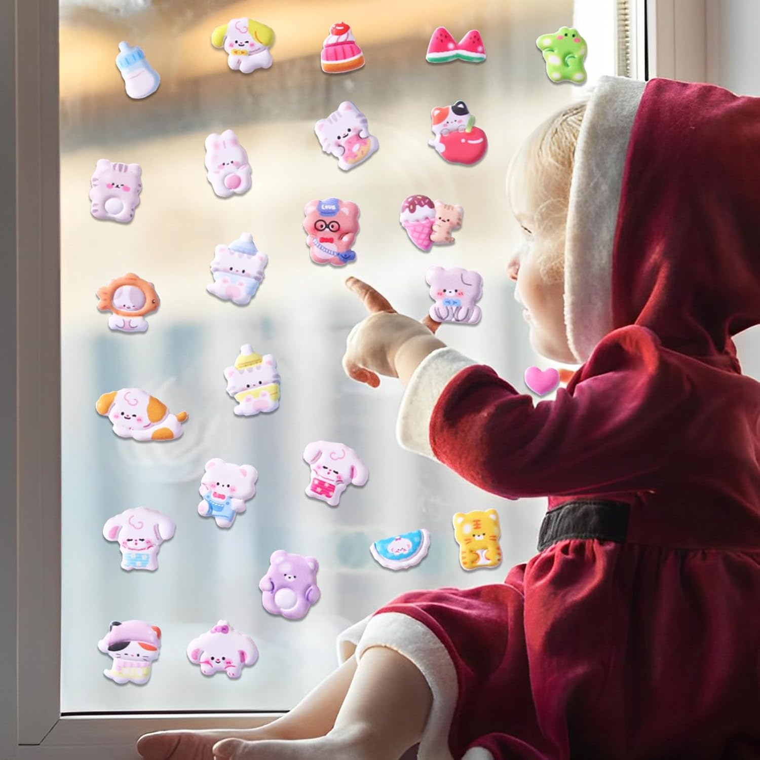 300+ 4 Different Sheets, 3D Puffy Resuable Kids Sticker for Toddler, Including Rabbits, Dogs, Bears, Cats and More,Animals Stickers for Boys Girls Teachers Gift, Party Supplies, Reward (Animal)