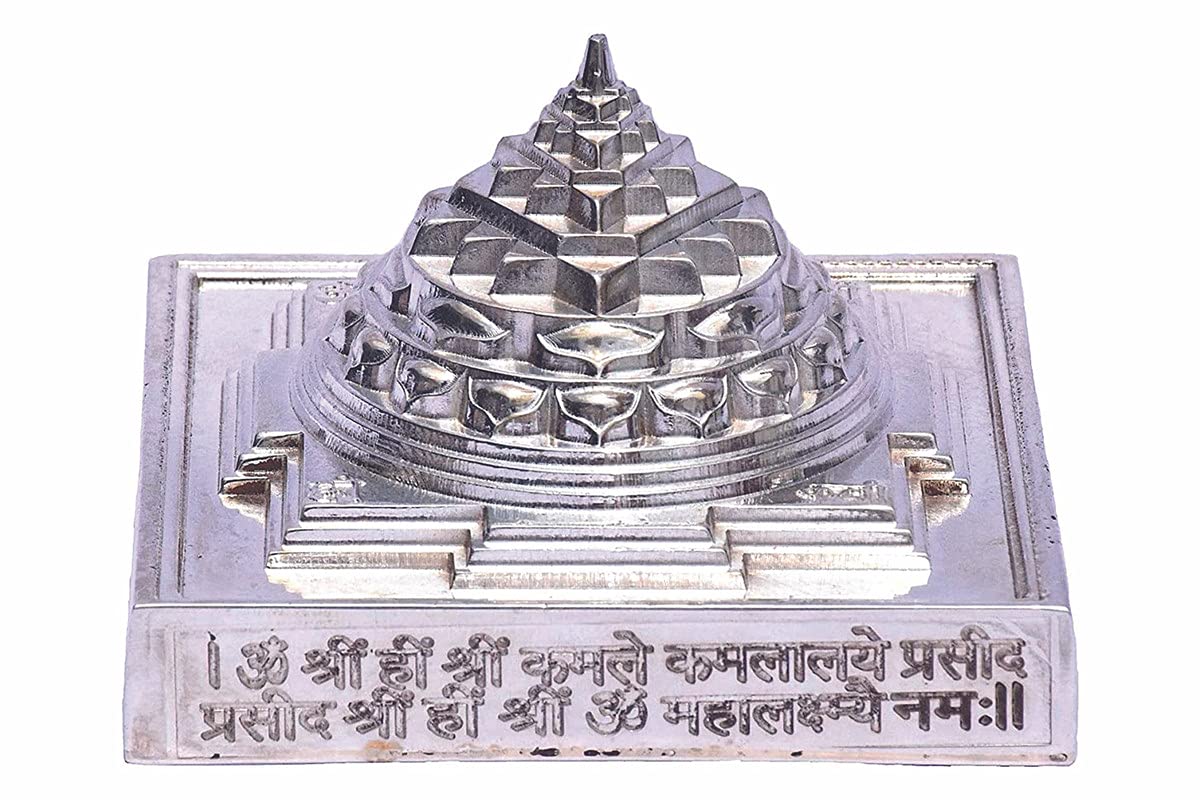 Yellow Alley Vastu Pyramid Sticker Poster|Godess Laxmi Pyramid For Wealth & Good Luck|For Living Area, Temple, Offices|Decorative Wall|Self Adhesive Wall Paper