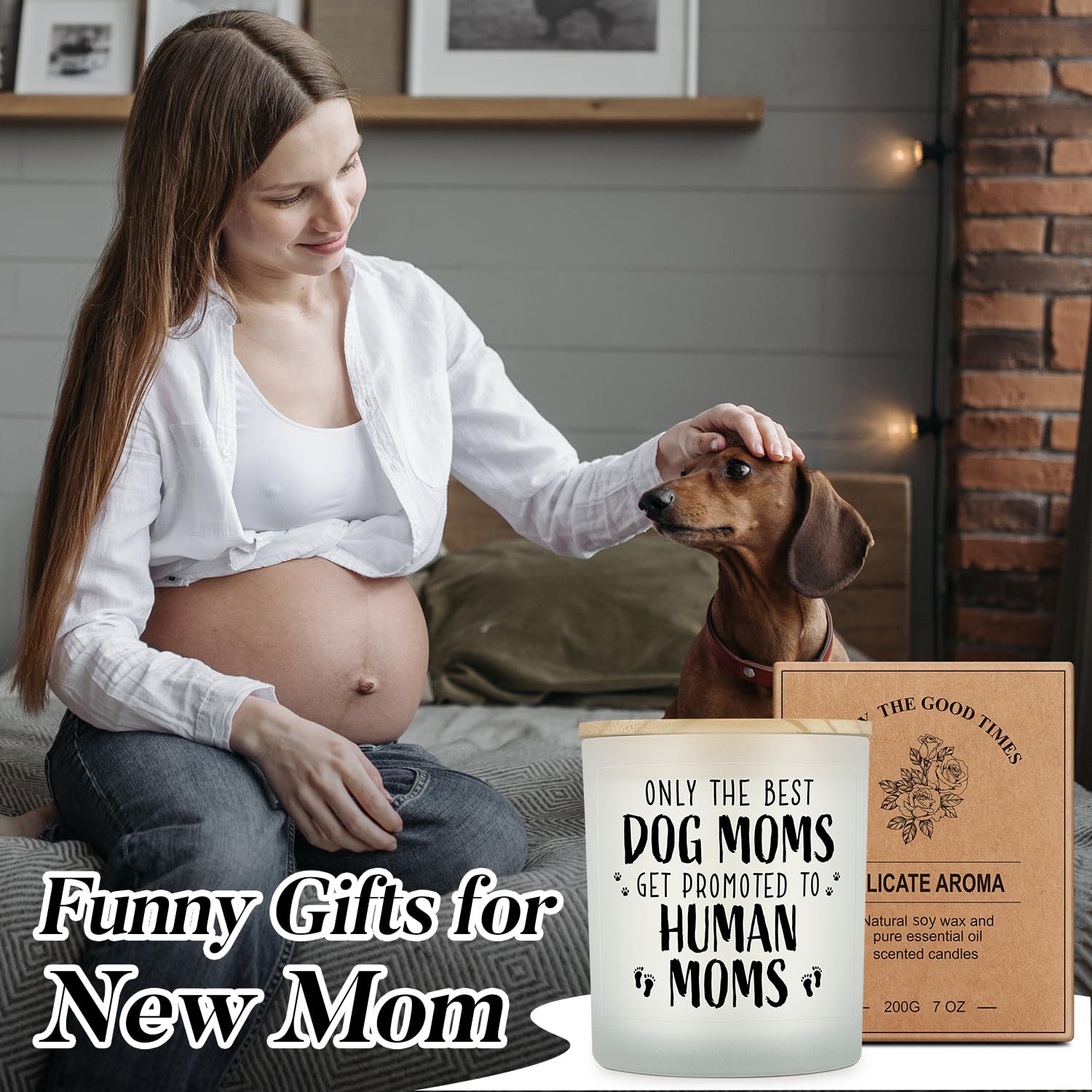 New Mom Gifts for Pregnant Women, Congrats on Pregnancy Gifts for Expecting Moms, Mom to Be Gift for Pregnant Daughter Wife Friend, First Time Mommy Birthday Mothers Day Present Candle